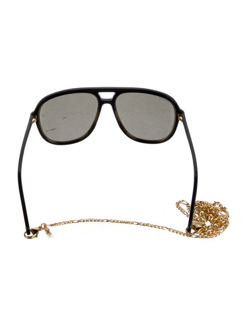 Gucci Web Accent Aviator Sunglasses