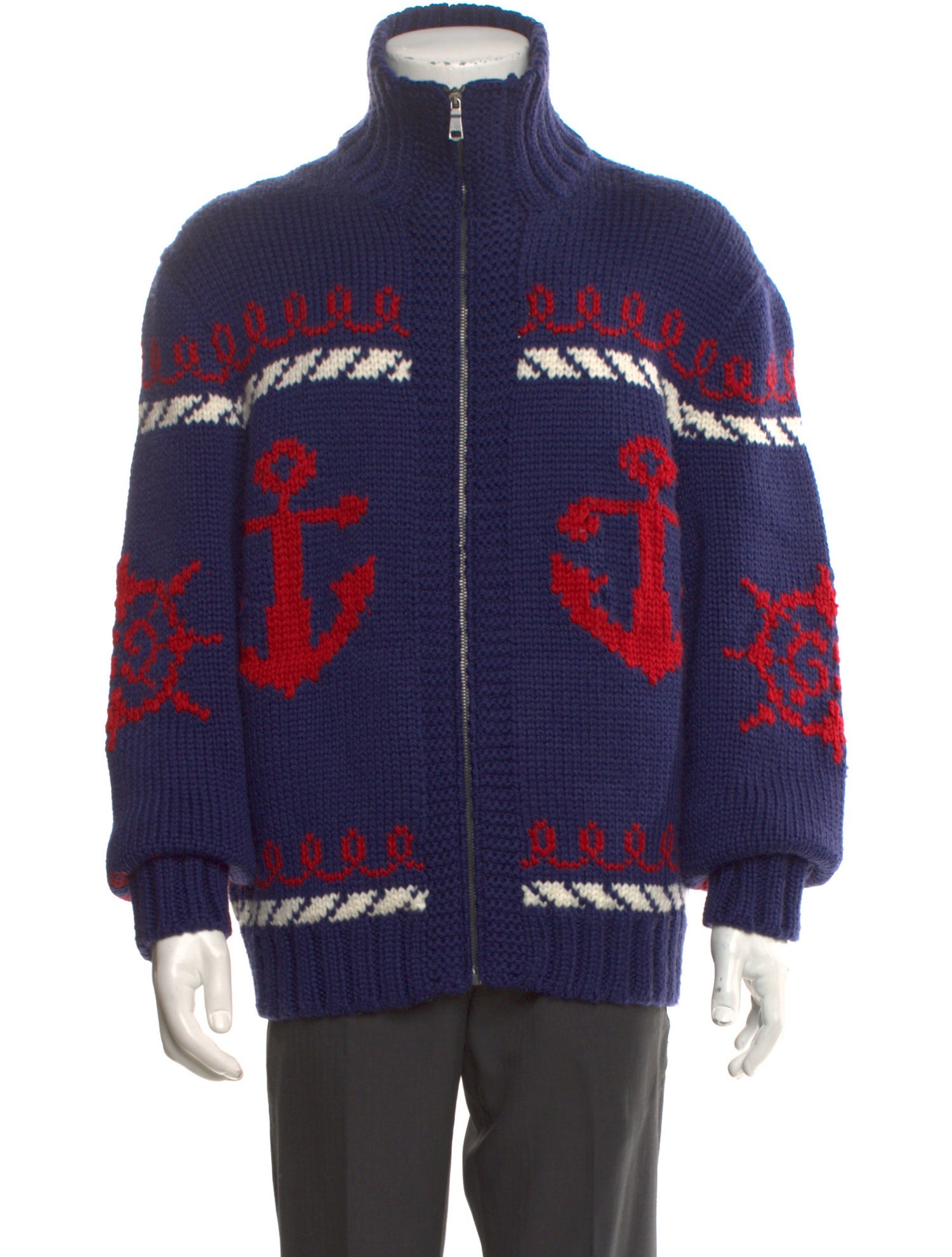 Gucci Wool Graphic Print Cardigan