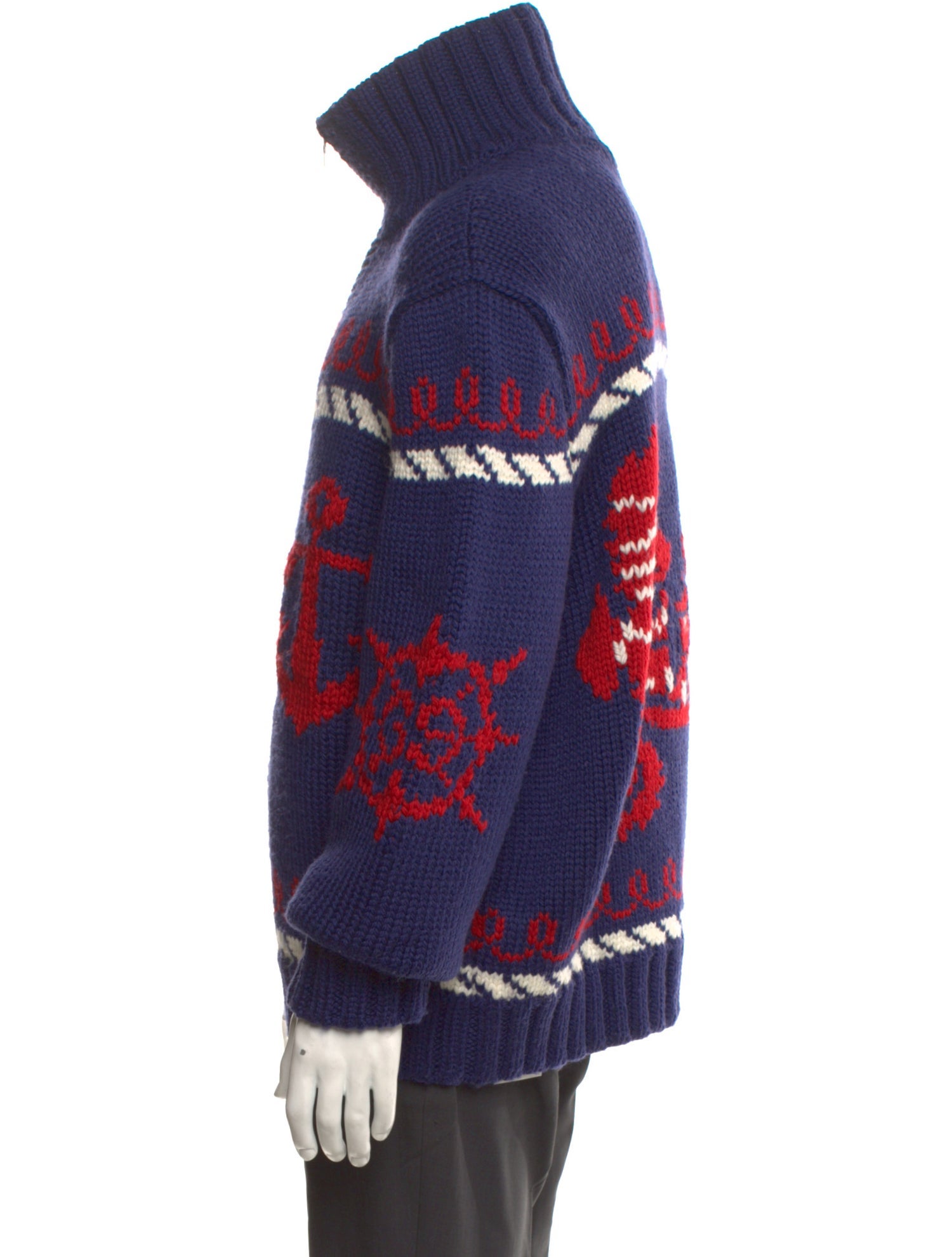 Gucci Wool Graphic Print Cardigan