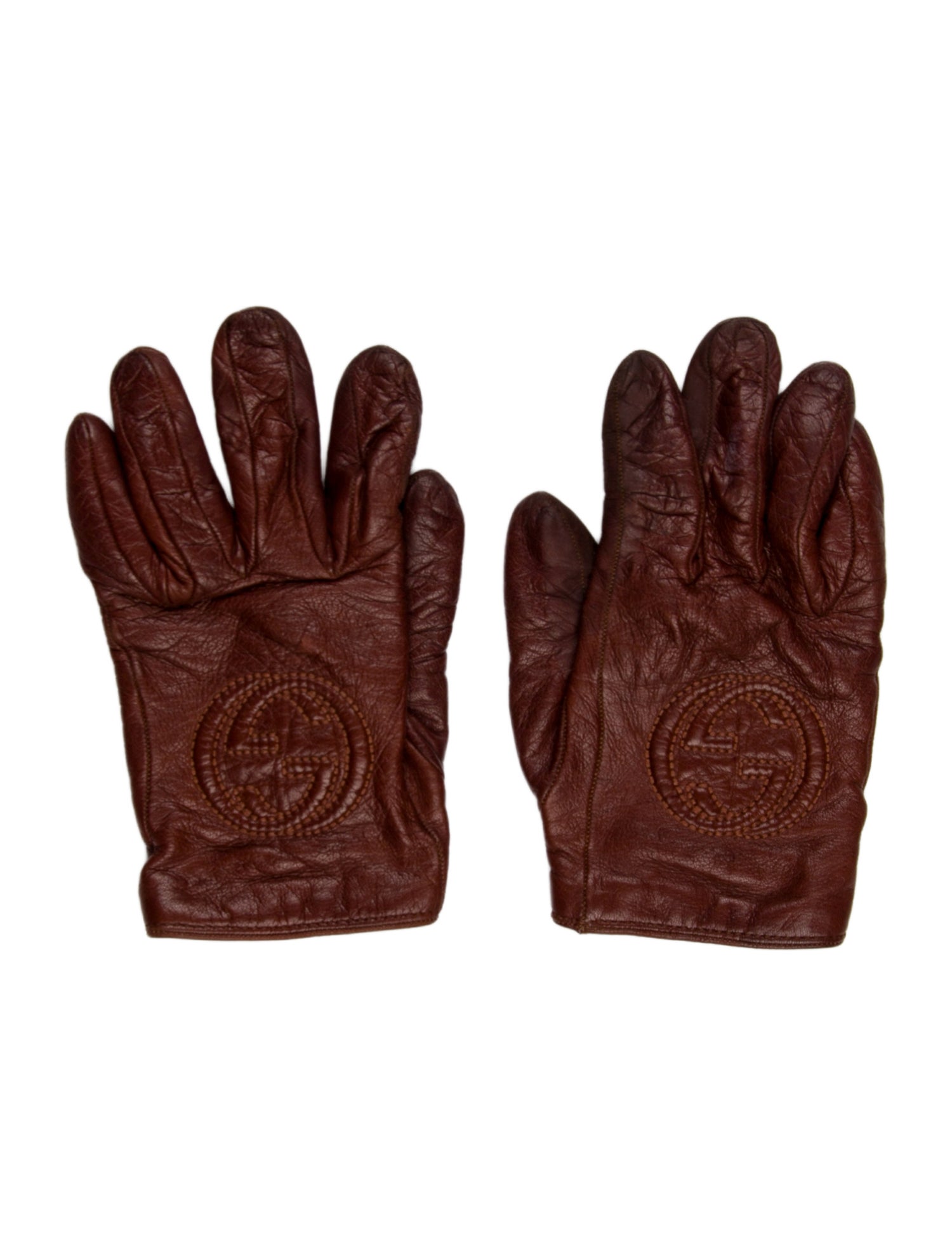 Gucci Leather Interlocking G Gloves