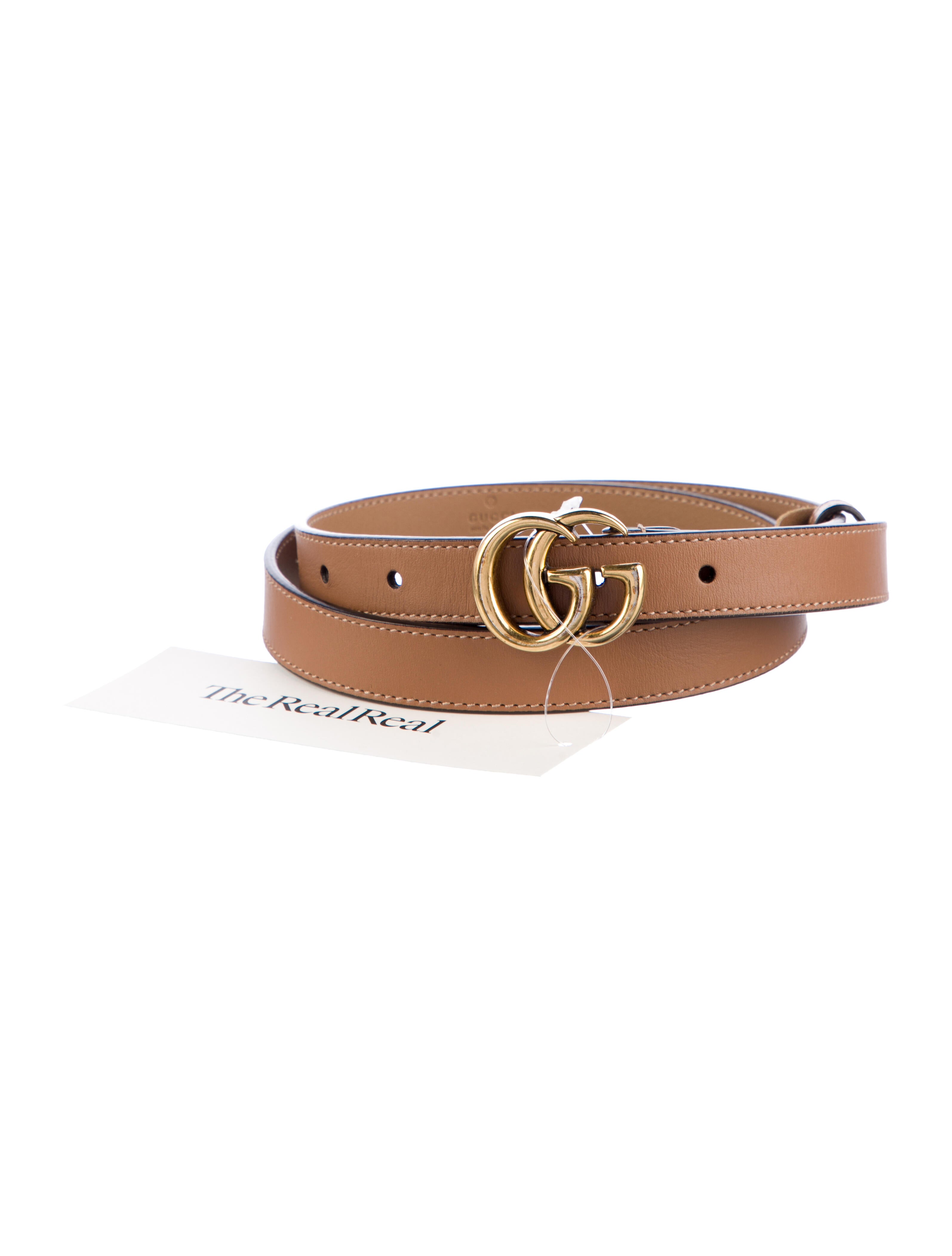 Gucci Double G Logo Skinny Belt