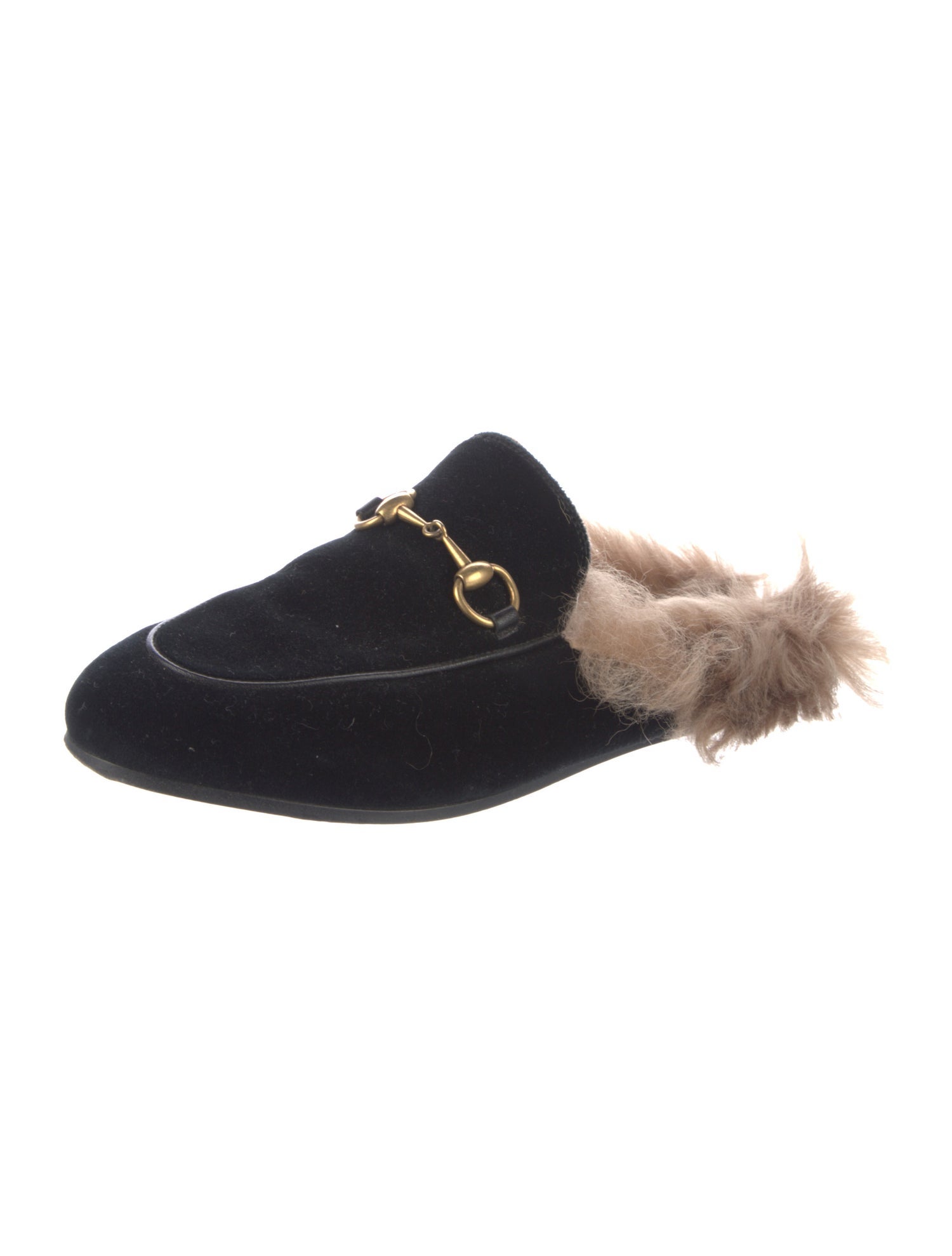 Gucci Horsebit Accent Velvet Mules