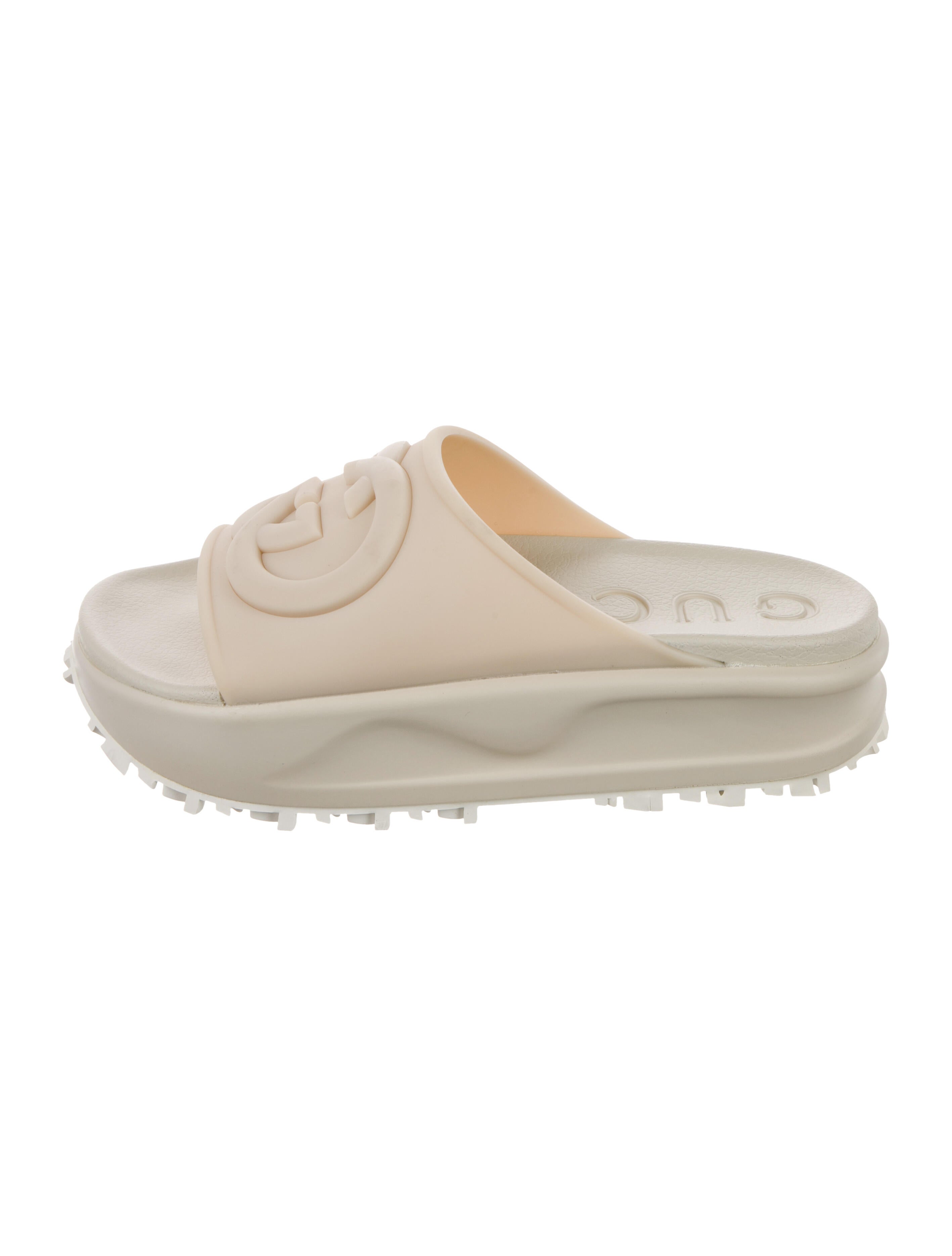Gucci Interlocking G Logo Rubber Slides