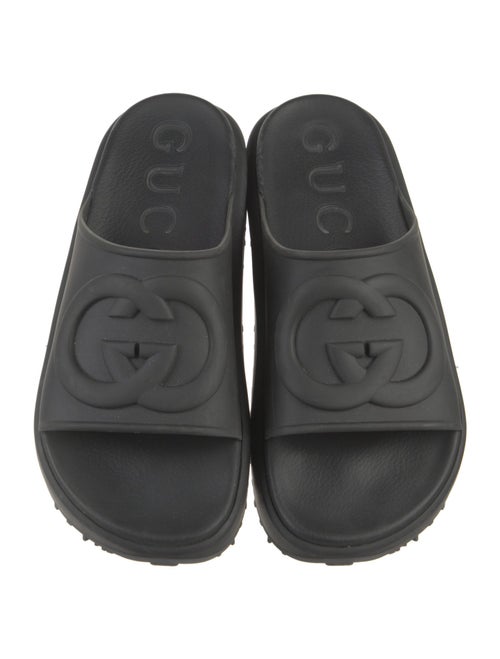Gucci Interlocking G Logo Rubber Slides