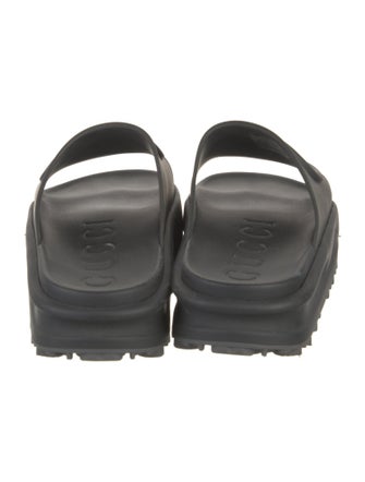 Gucci Interlocking G Logo Rubber Slides