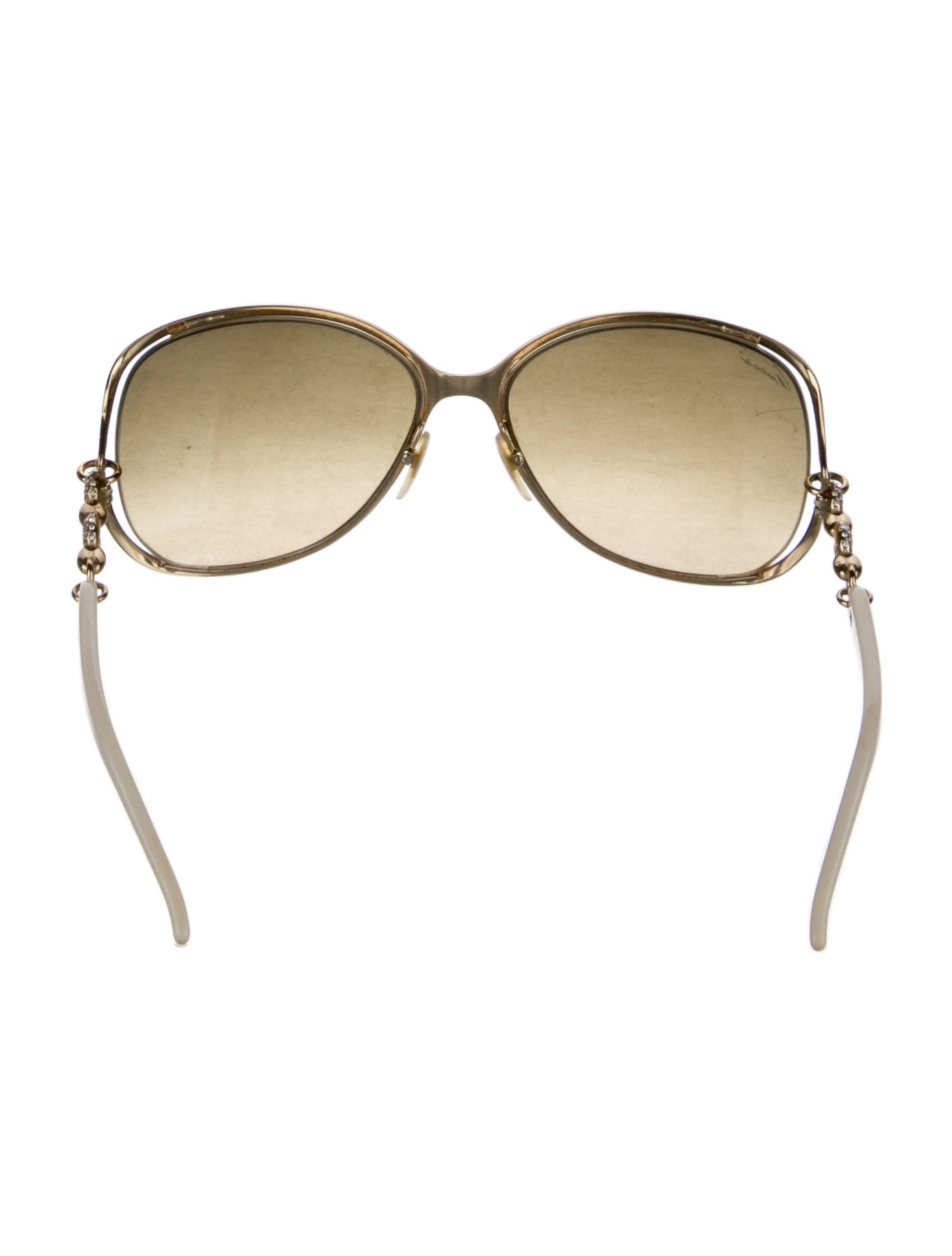Gucci Chain-Link Accent Oversize Sunglasses