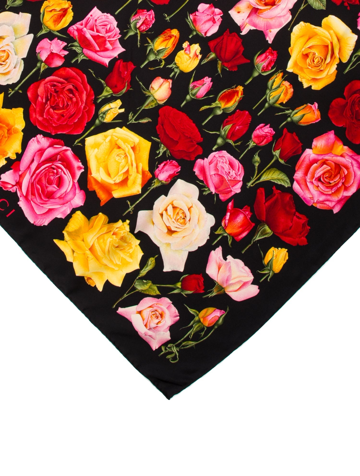 Gucci Silk Floral Print Scarf