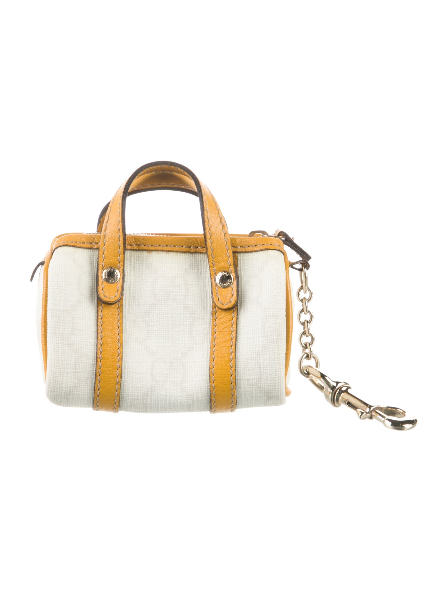 Gucci women's neutral and yellow keychain