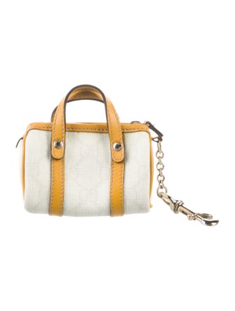 Gucci women's neutral and yellow keychain