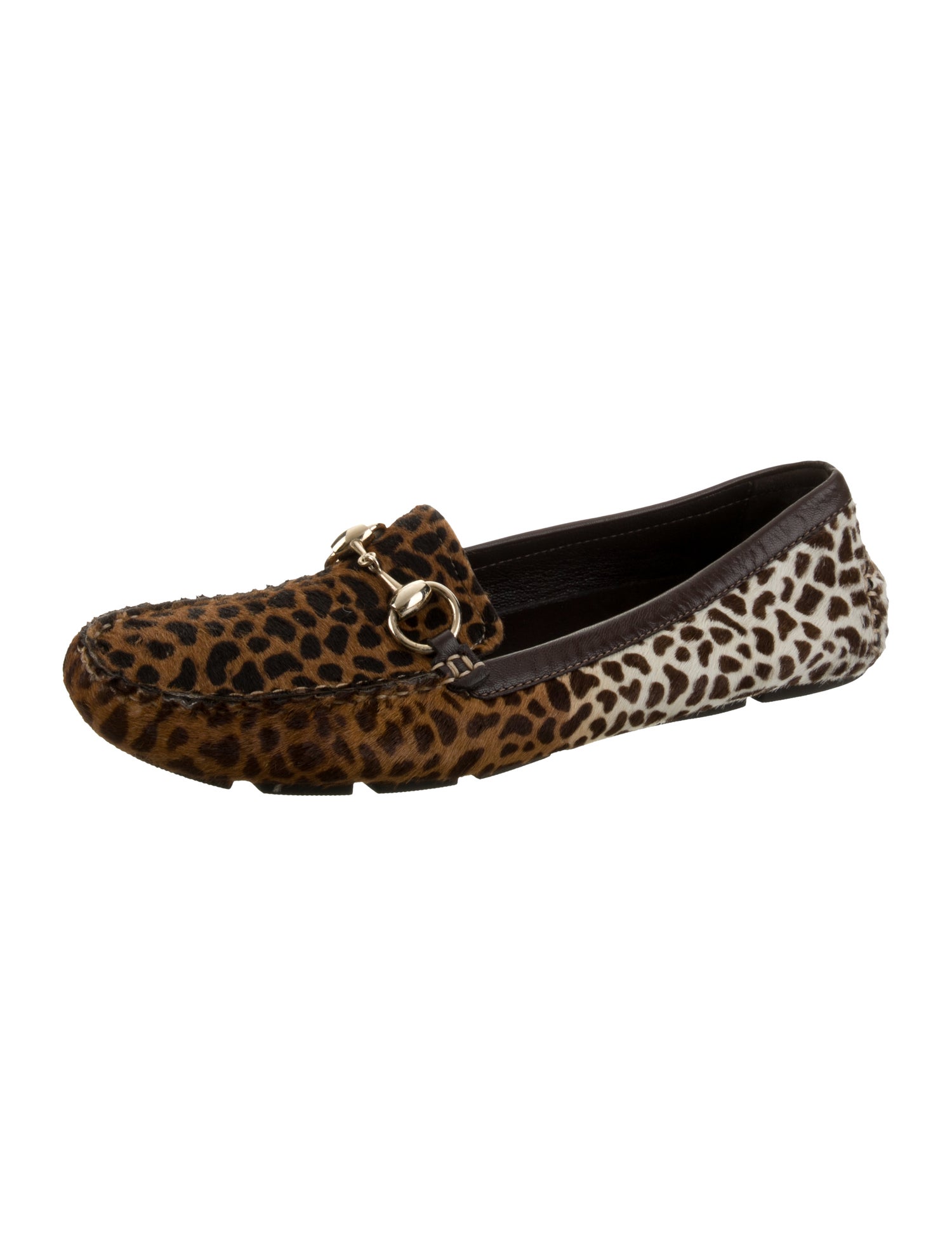 Gucci Calf Hair Animal Print Loafers