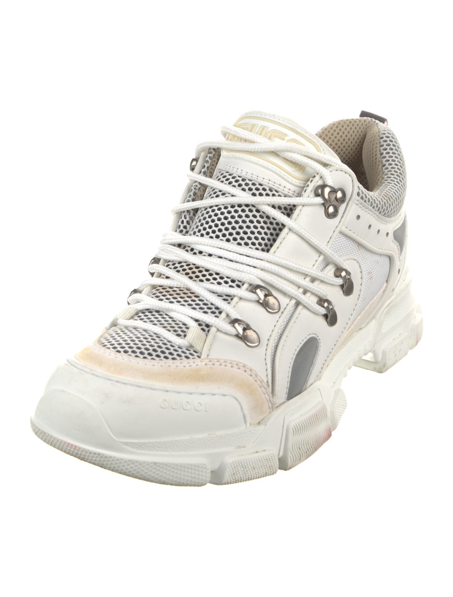 Gucci Leather Mesh Accents Sneakers