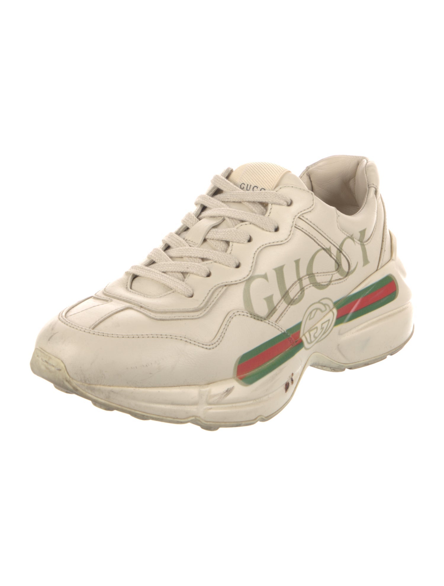 Gucci Web Accent Leather Chunky Sneakers