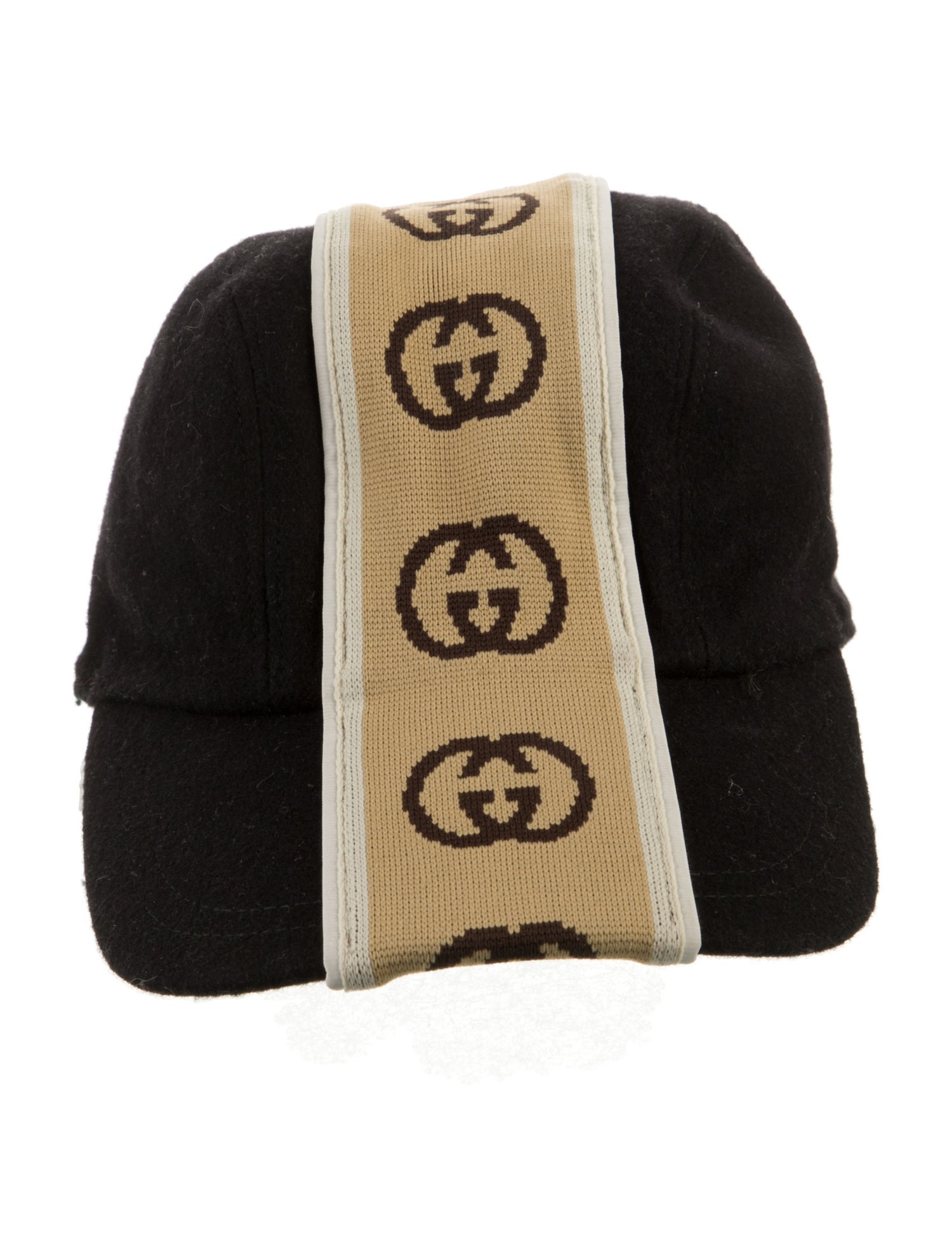 Gucci Wool GG Web Accent Baseball Cap w/ Tags