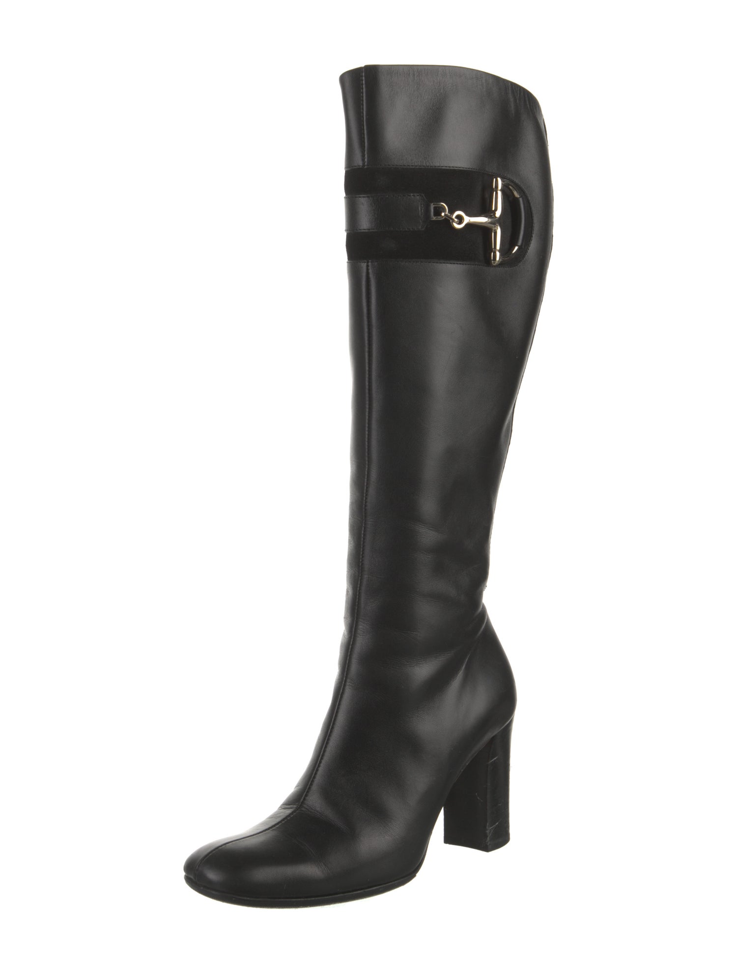 Gucci Hasler Horsebit Accent Leather Boots