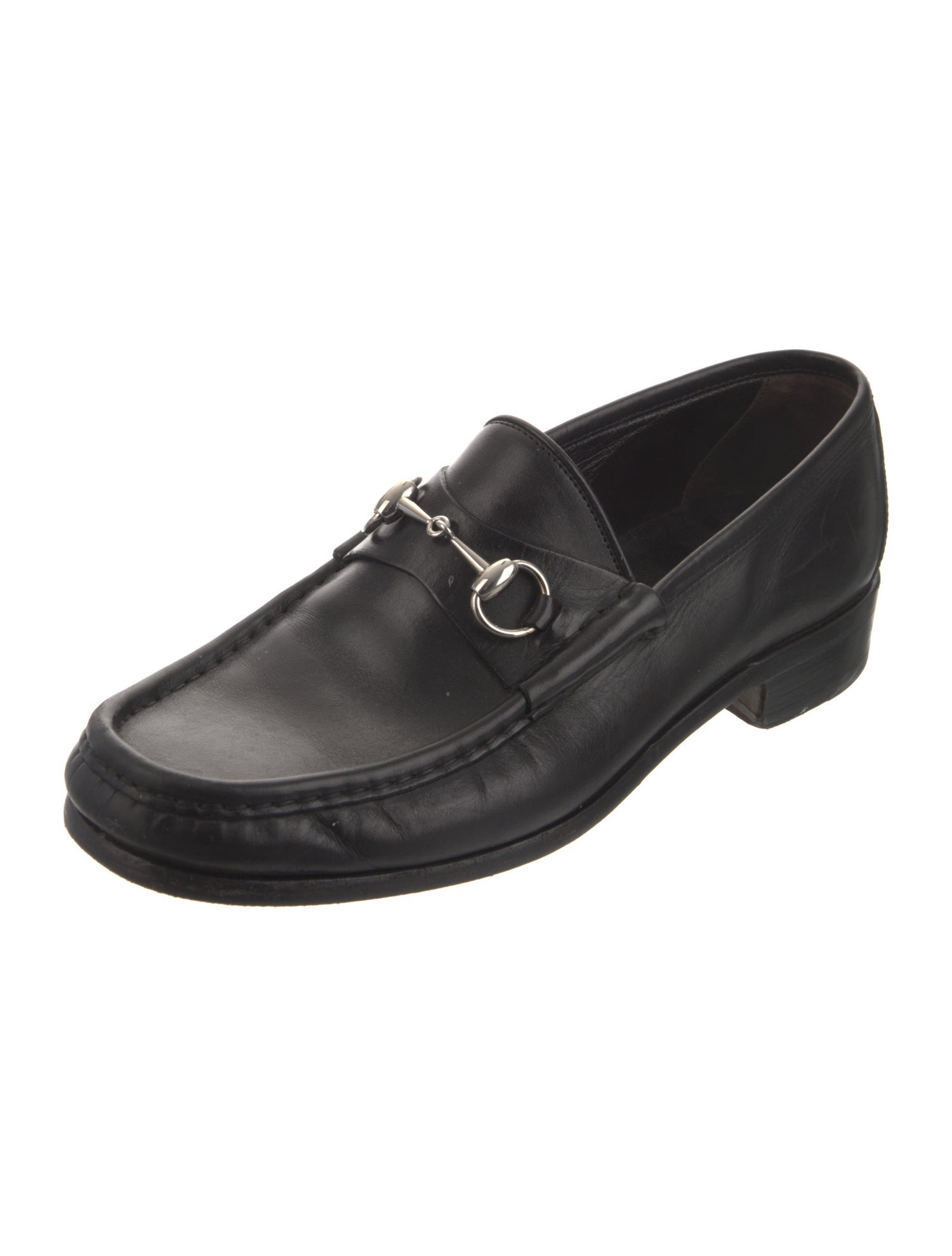 Gucci Horsebit Accent Leather Dress Loafers