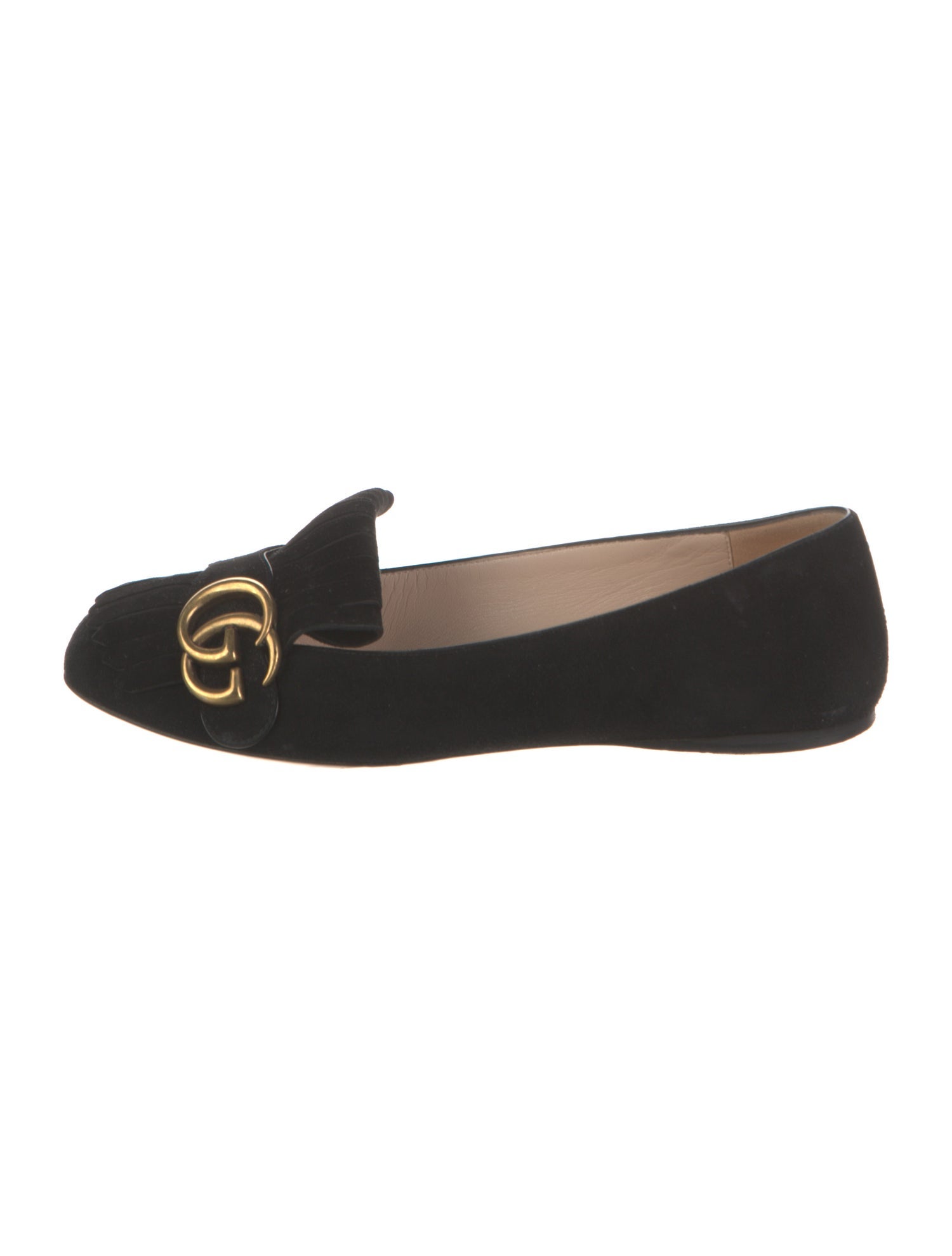 Gucci Double G Logo Suede Loafers