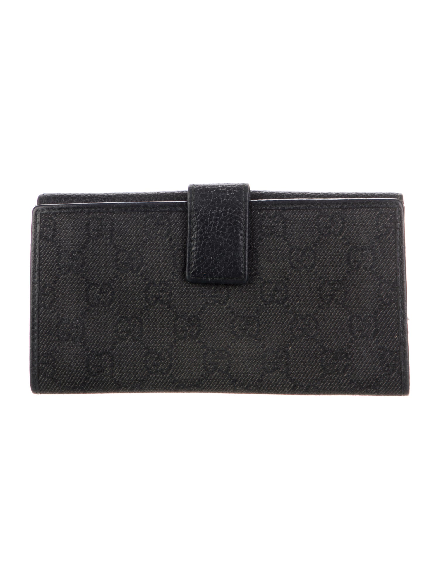 Gucci Interlocking G Logo Denim French Purse