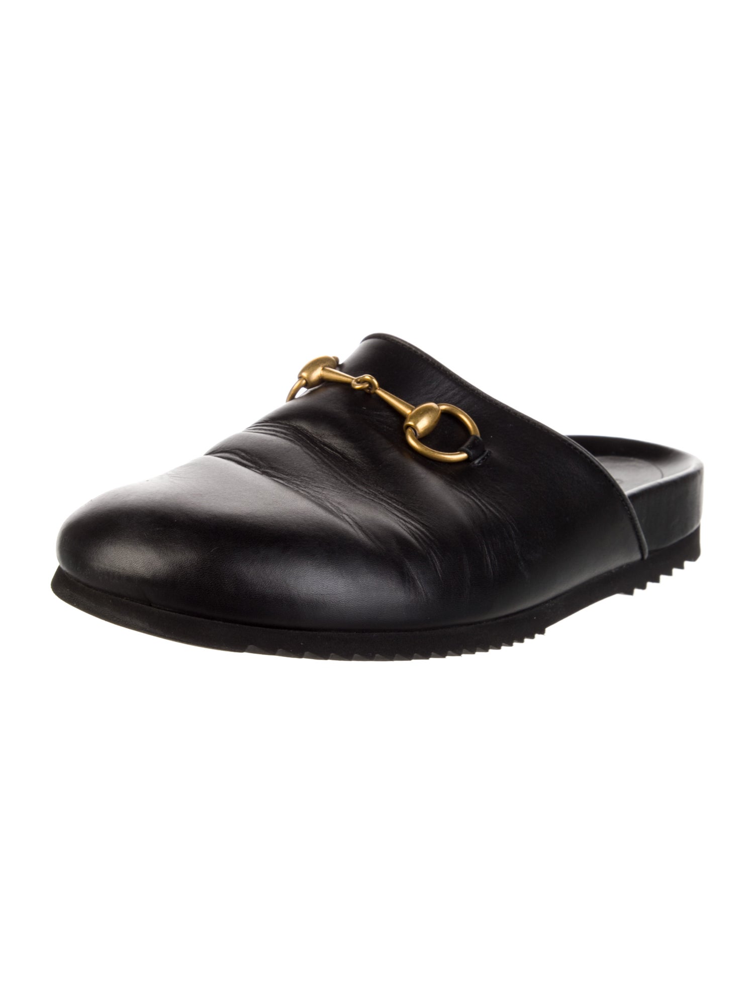 Gucci Horsebit Accent Leather Mules