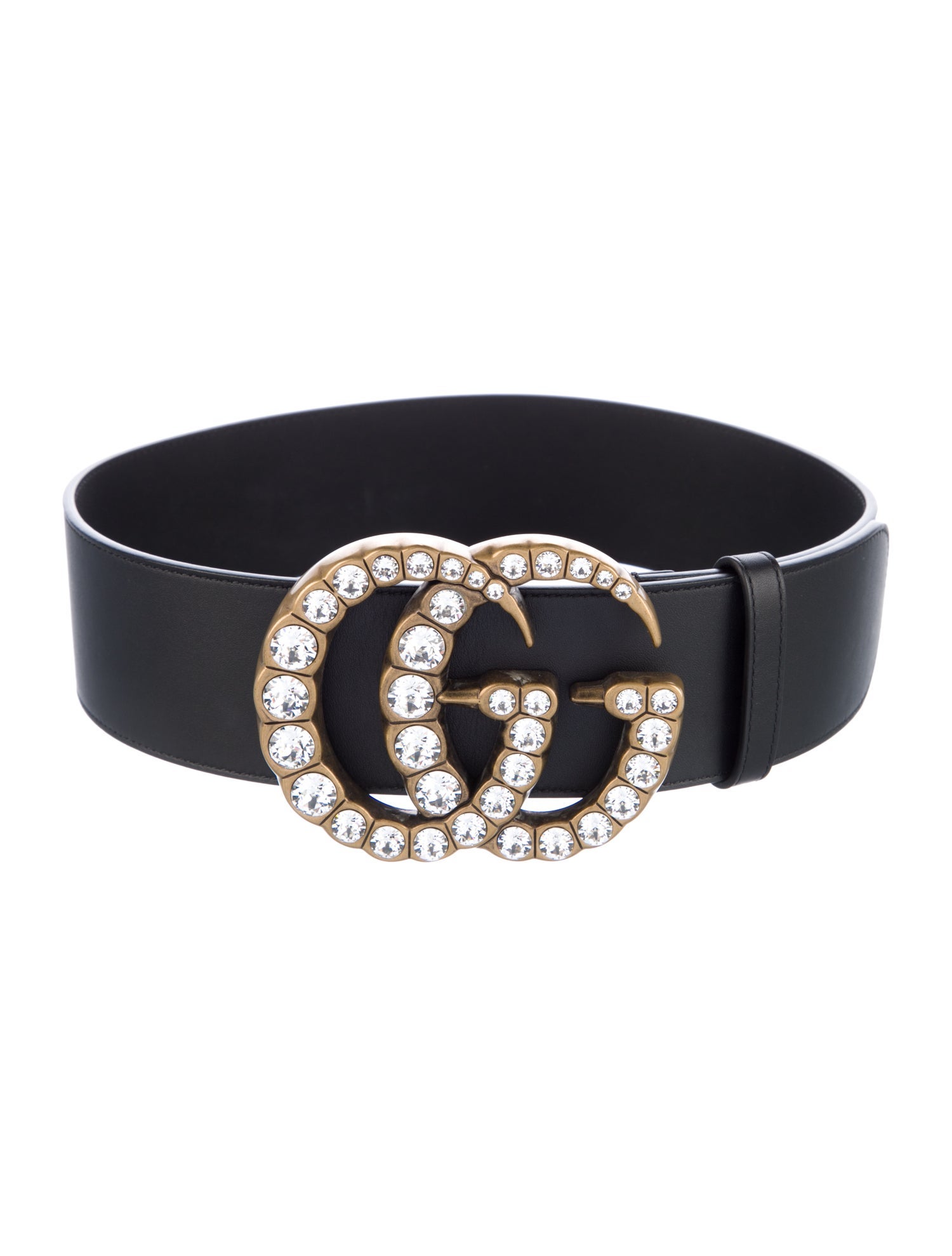 Gucci Double G Logo Leather Waist Belt