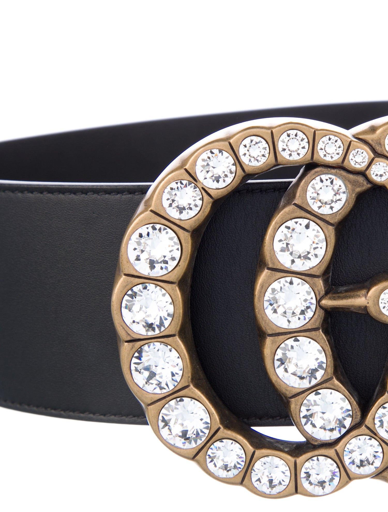 Gucci Double G Logo Leather Waist Belt