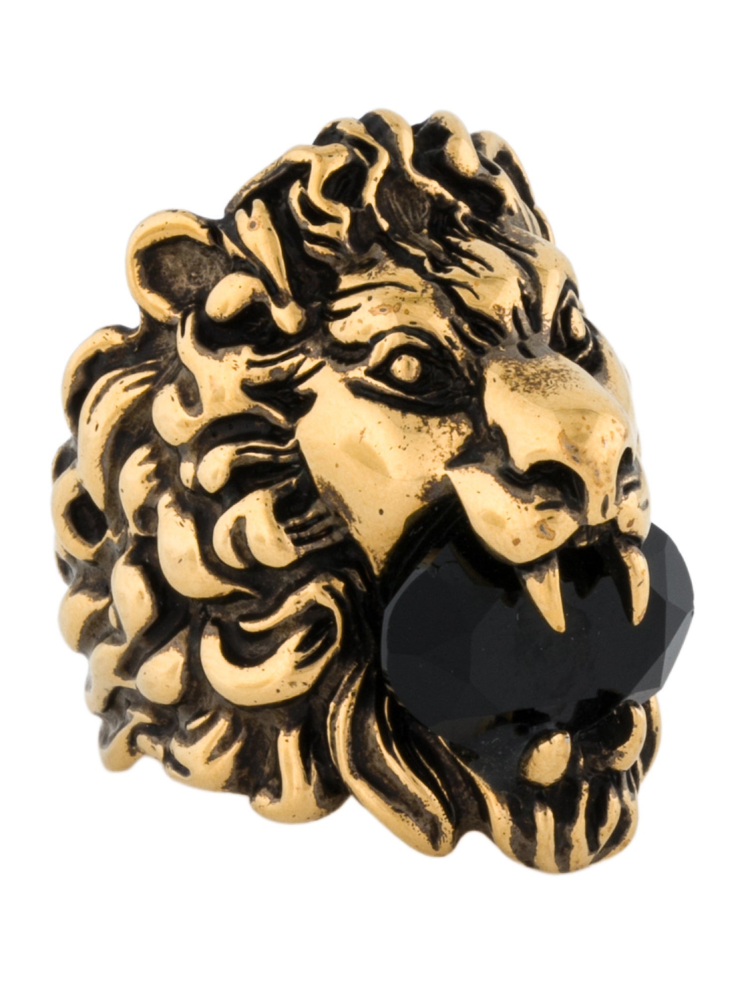 Gucci Crystal Lion Head Ring