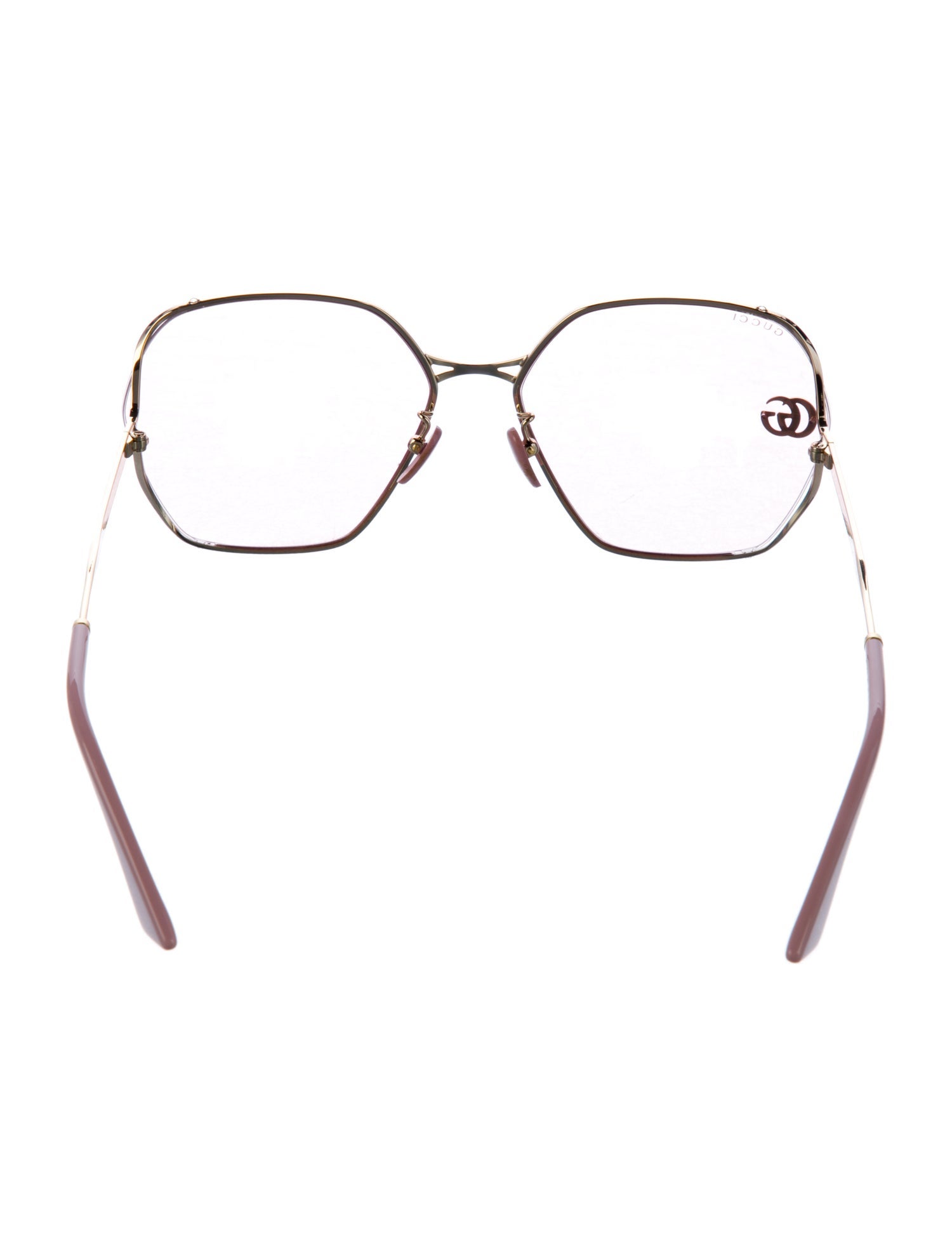 Gucci Faux Pearl Accents Oversize Sunglasses