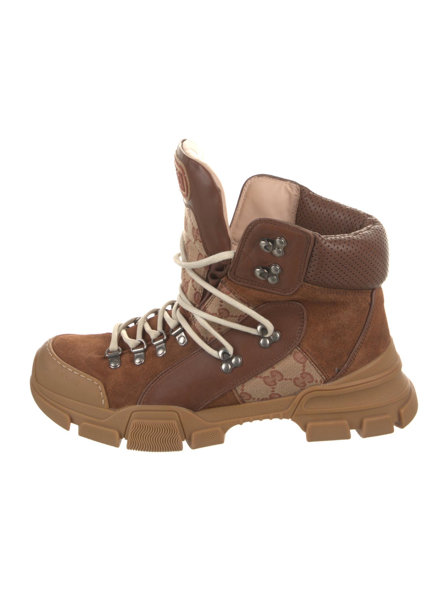 Gucci GG Canvas Suede Hiking Boots