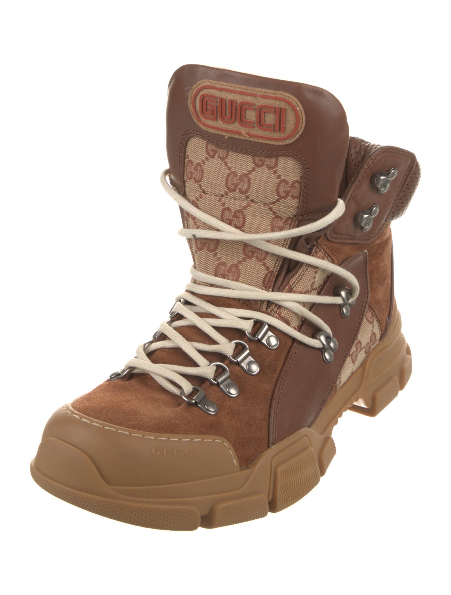 Gucci GG Canvas Suede Hiking Boots