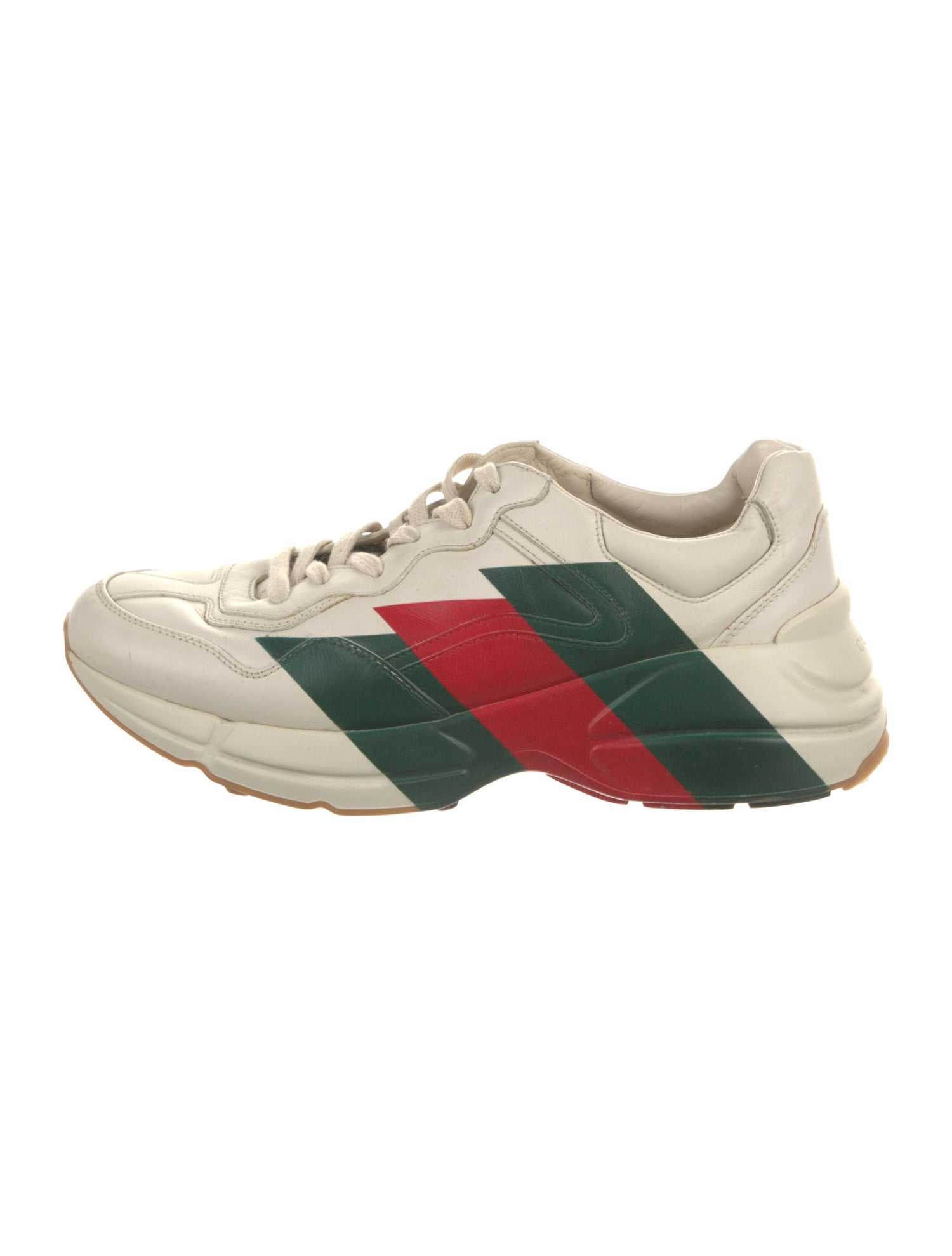 Gucci Web Accent Leather Sneakers