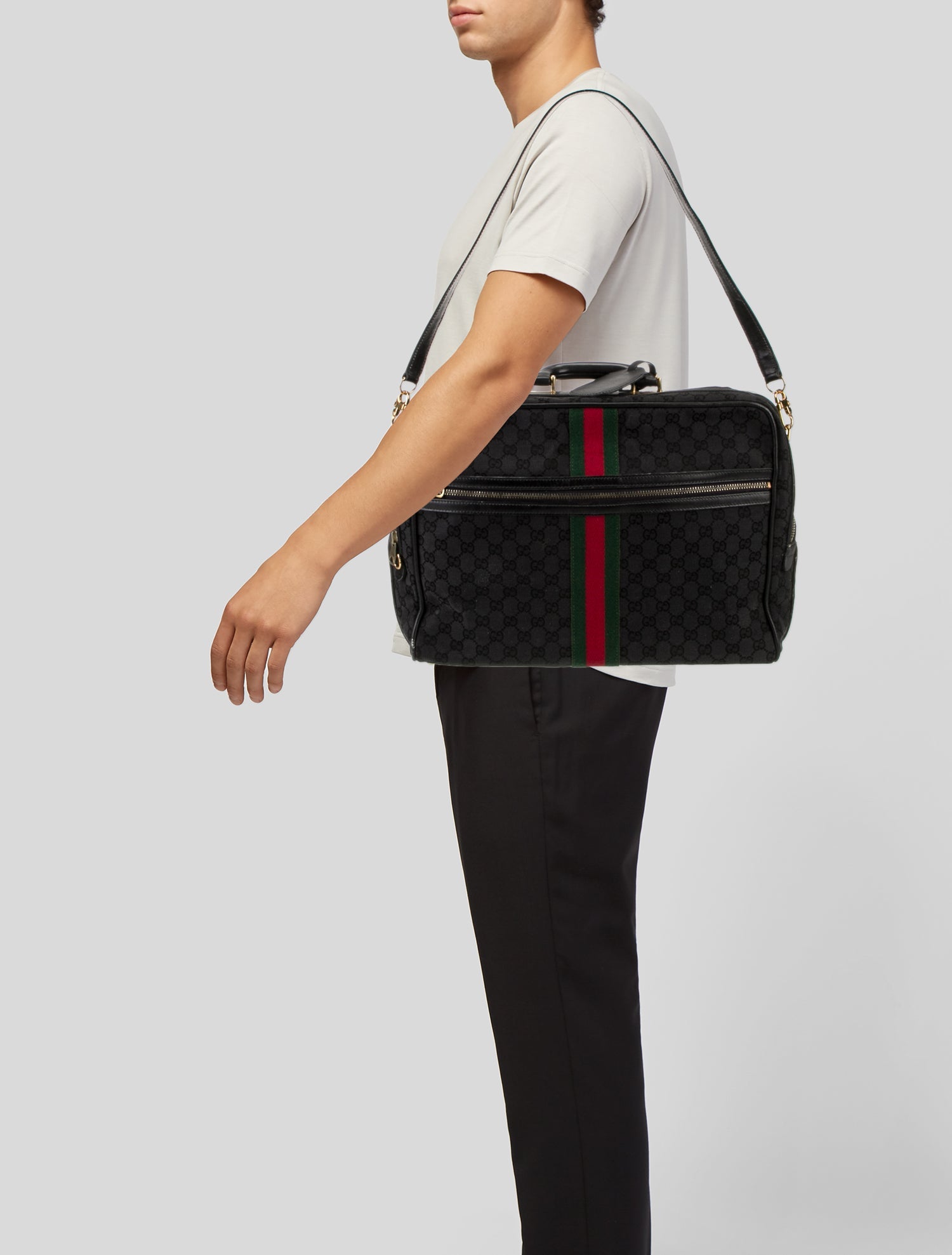 Gucci GG Canvas Briefcase Vintage