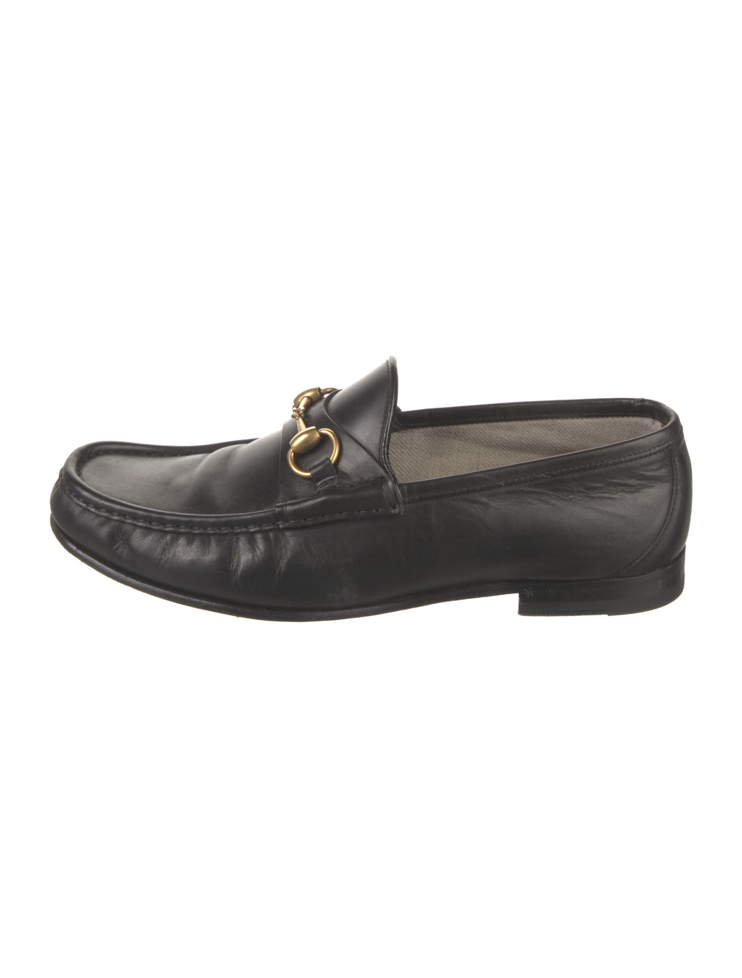 Gucci Horsebit Accent Leather Dress Loafers