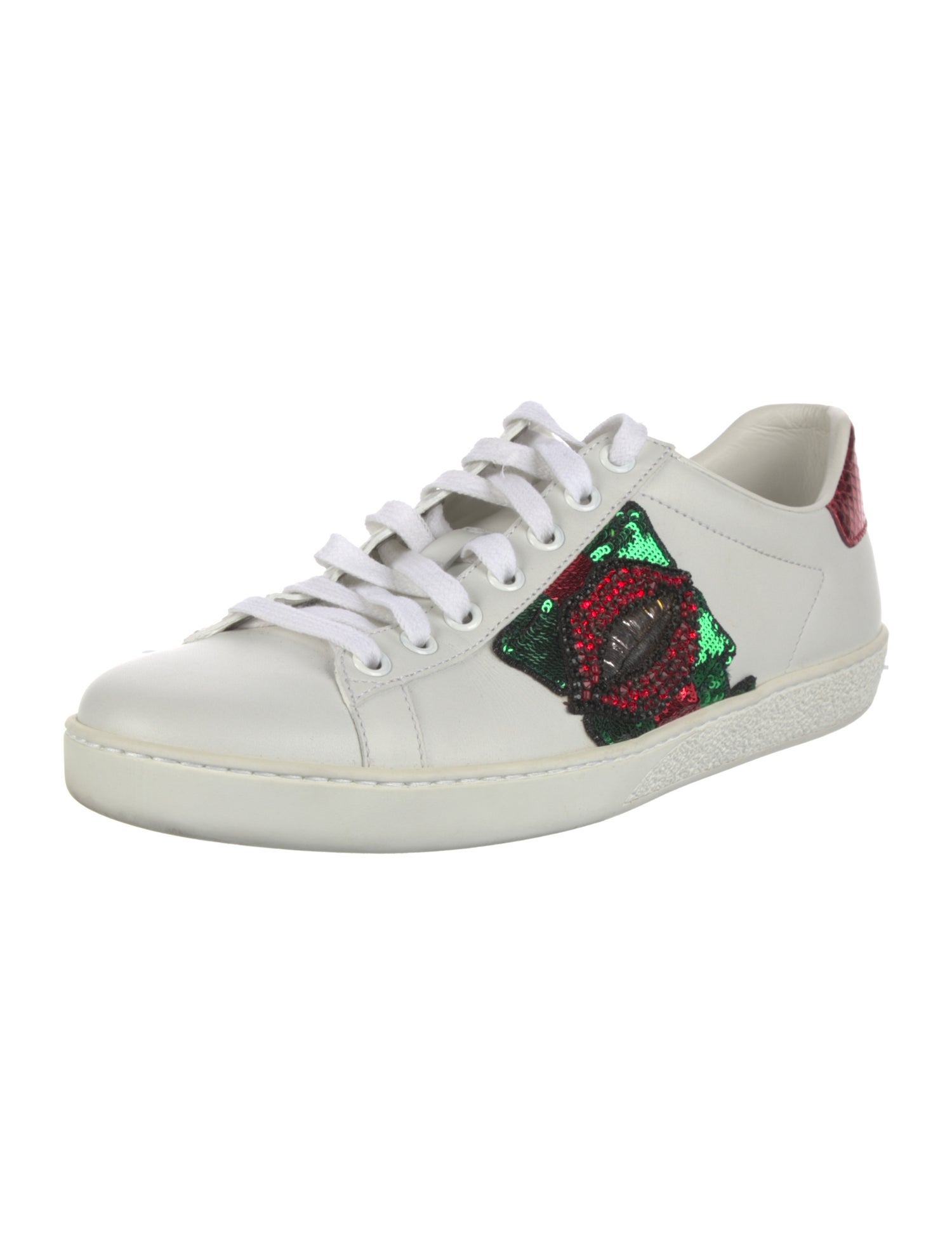 Gucci Leather Printed Sneakers