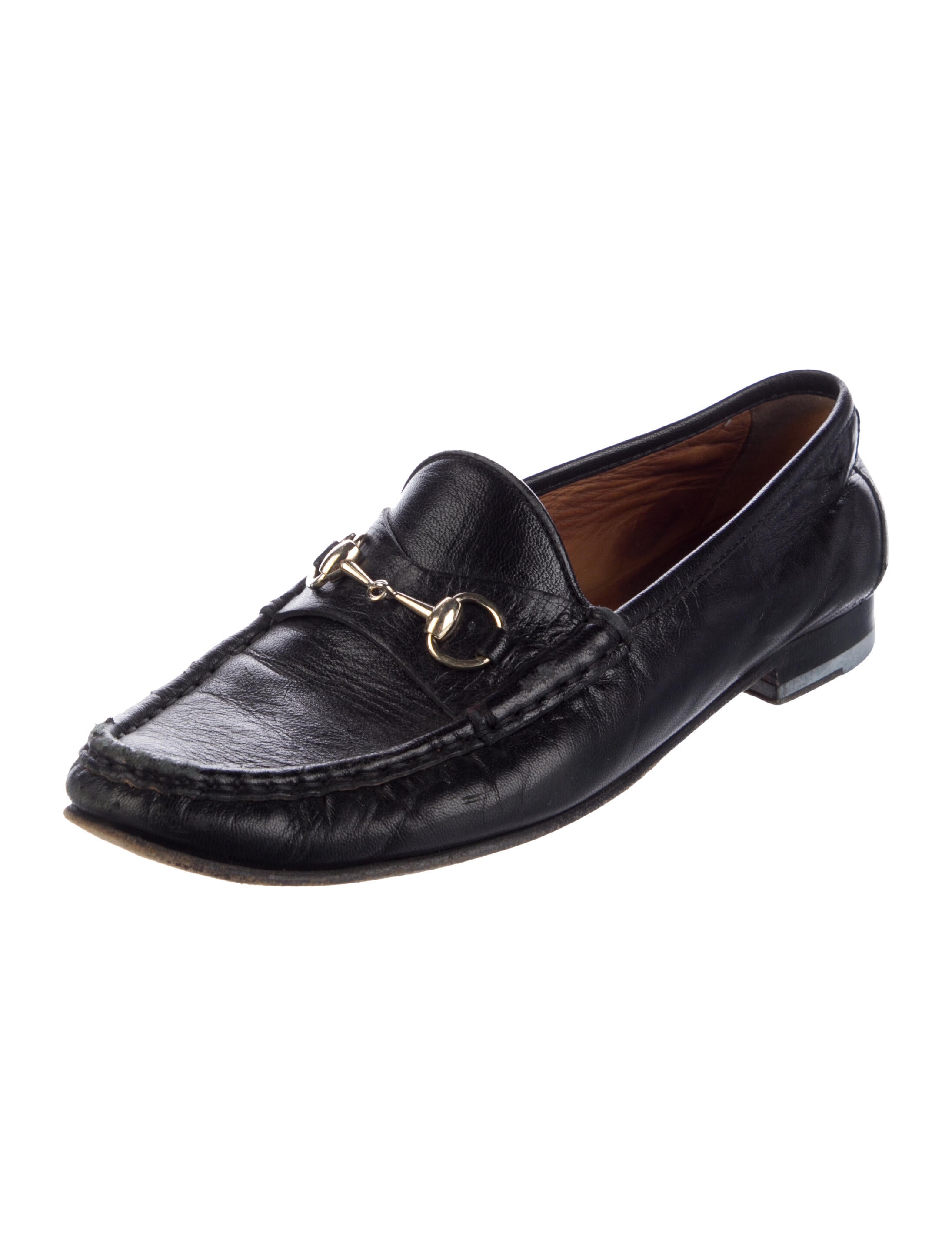 Gucci Horsebit Accent Leather Loafers