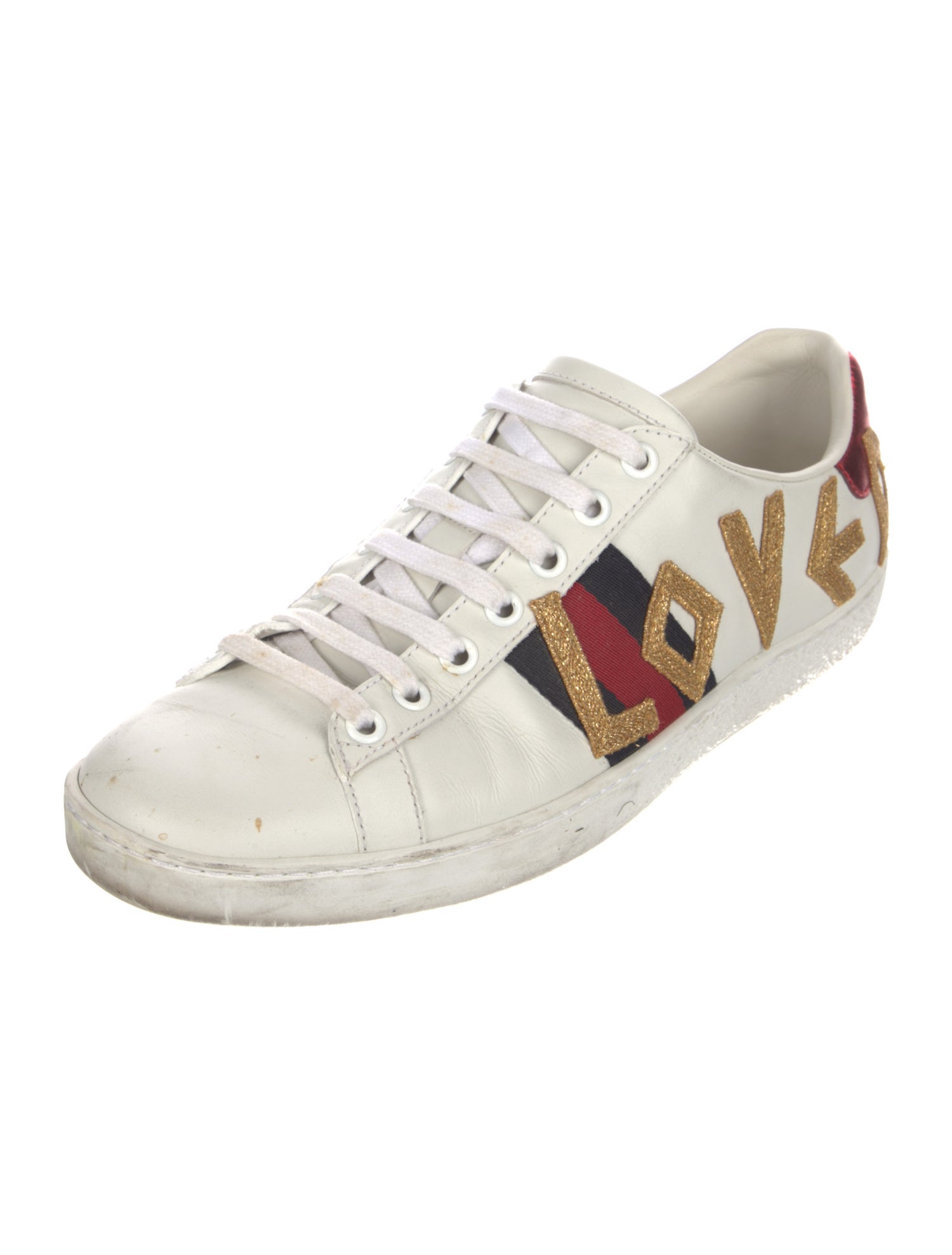 Gucci Sylvie Web Accent Leather Sneakers