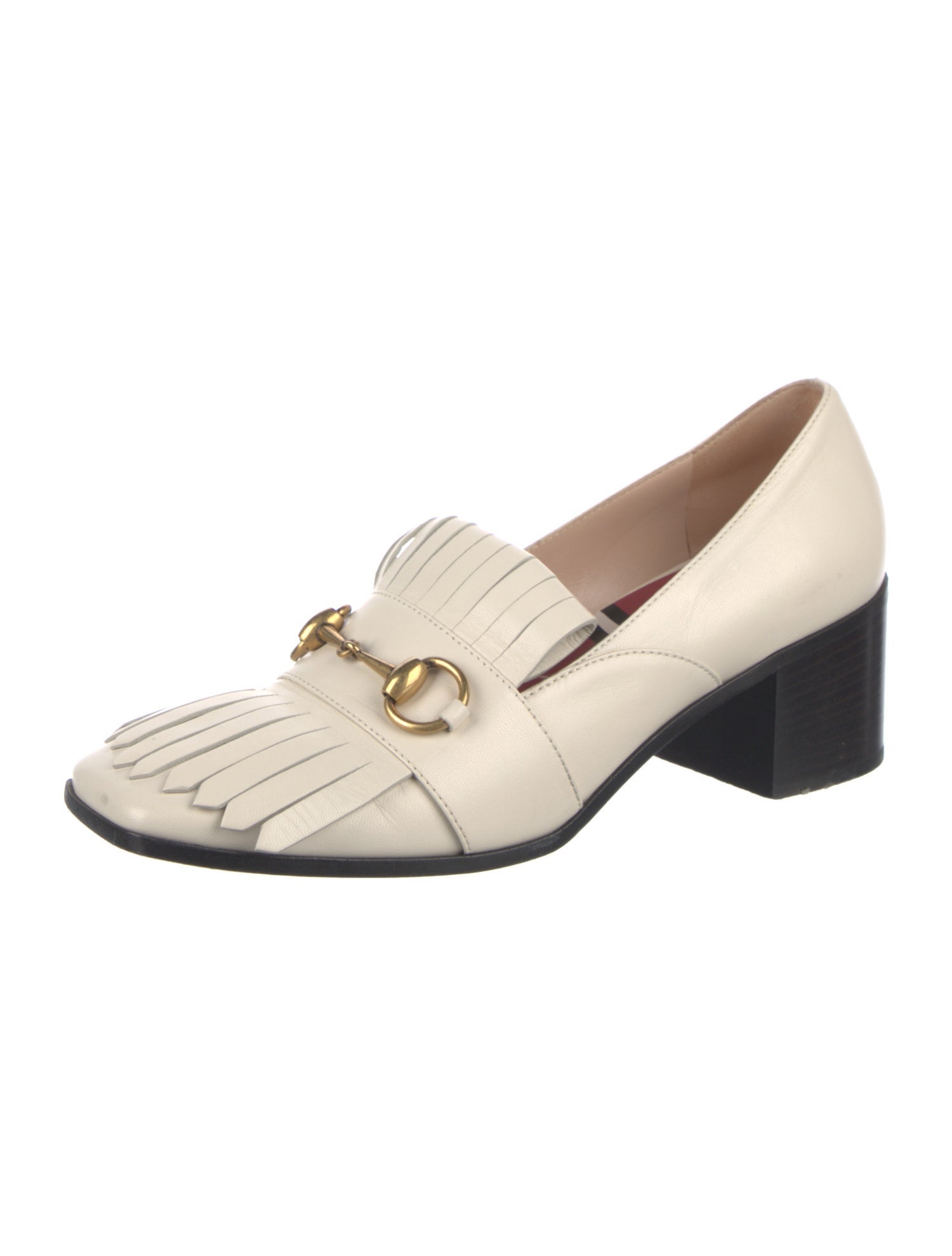 Gucci Horsebit Accent Leather Pumps