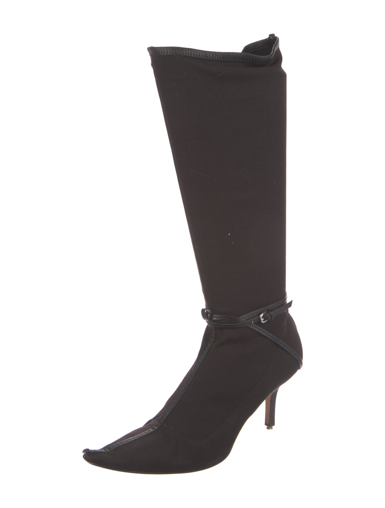 Gucci Leather Trim Embellishment Sock Boots