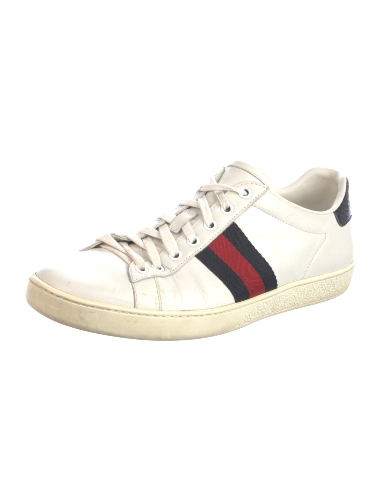 Gucci Leather Colorblock Pattern Sneakers