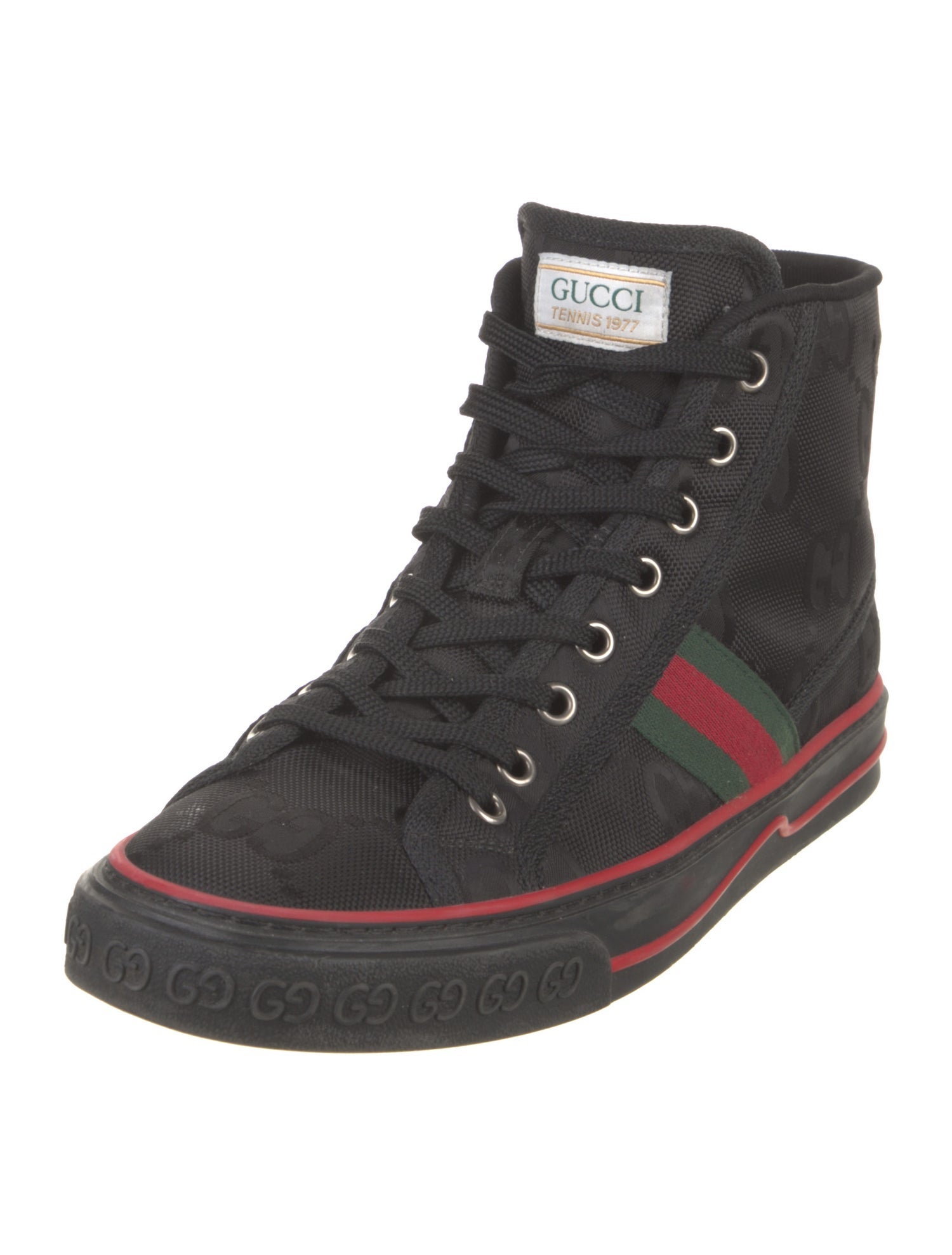 Gucci Web Accent Nylon Sneakers