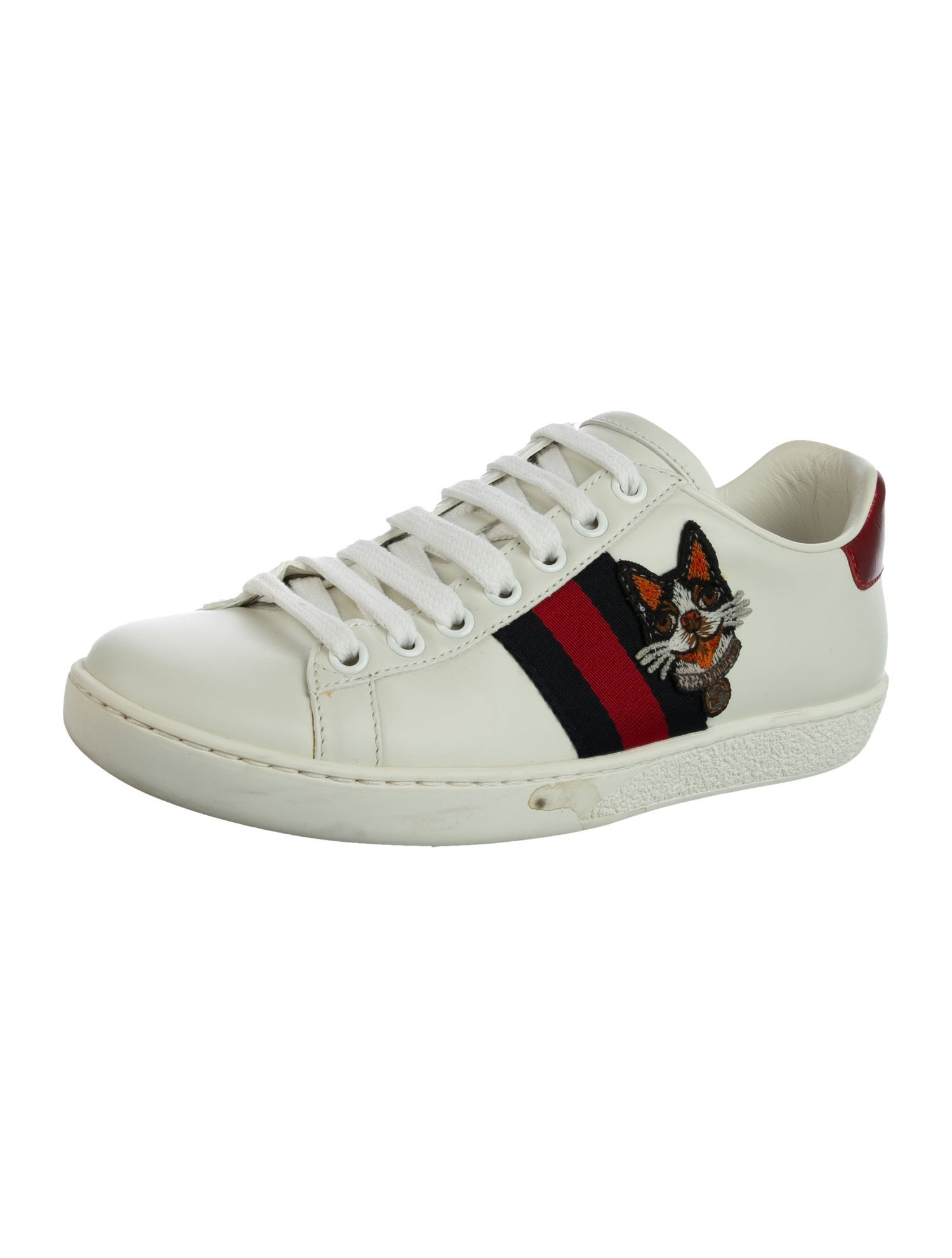 Gucci Leather Printed Sneakers