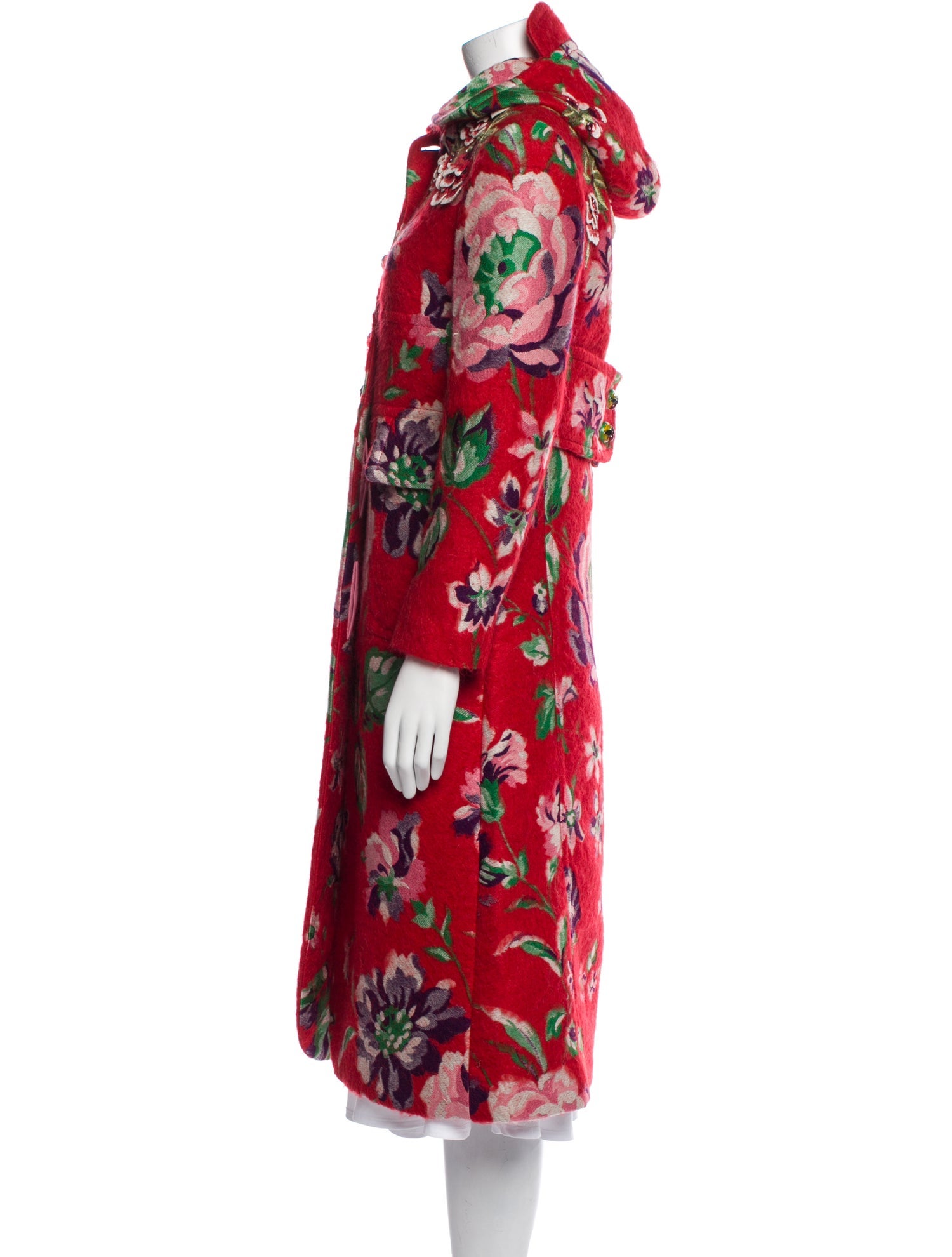 Gucci 2017 Floral Print Coat