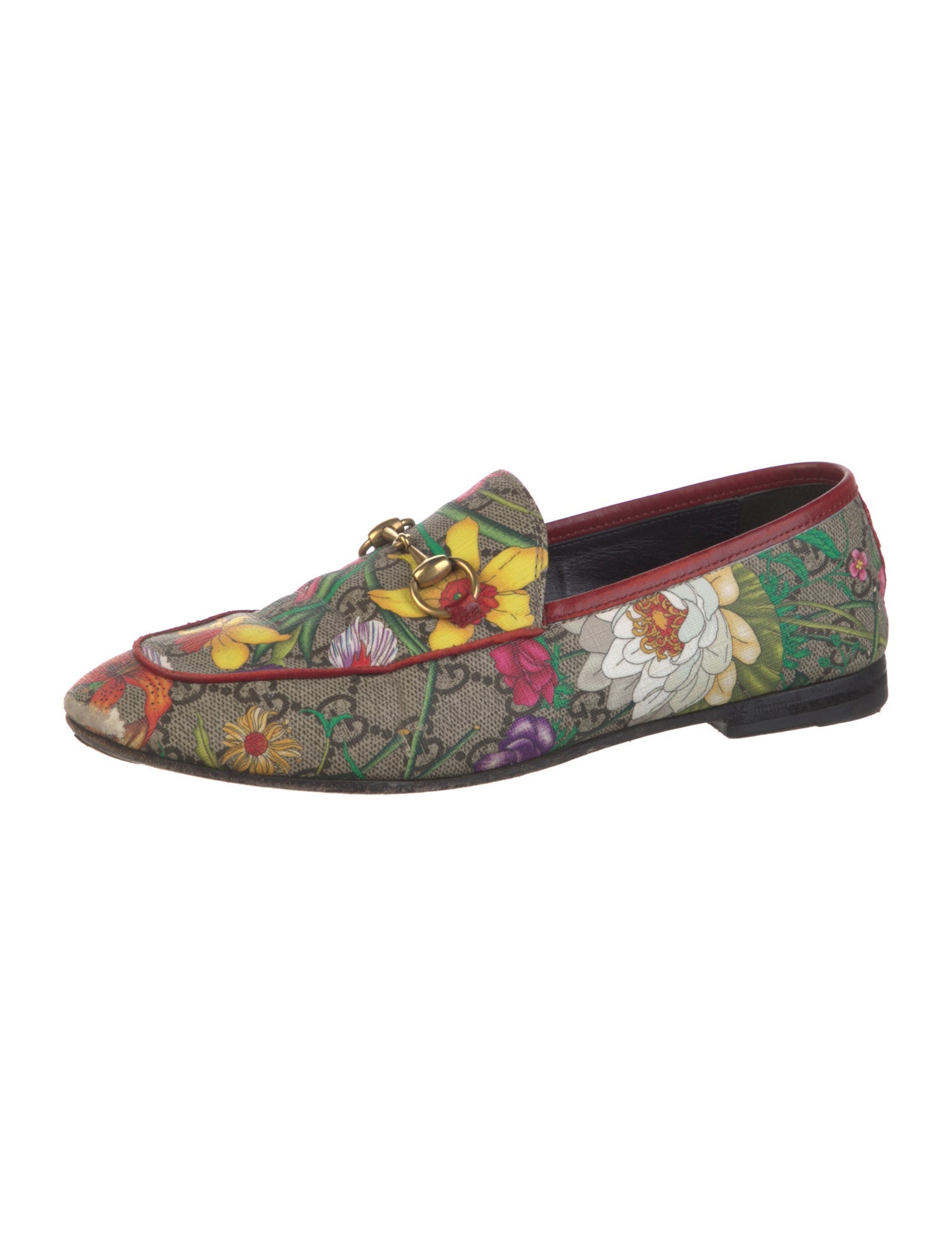 Gucci Flora Print Loafers