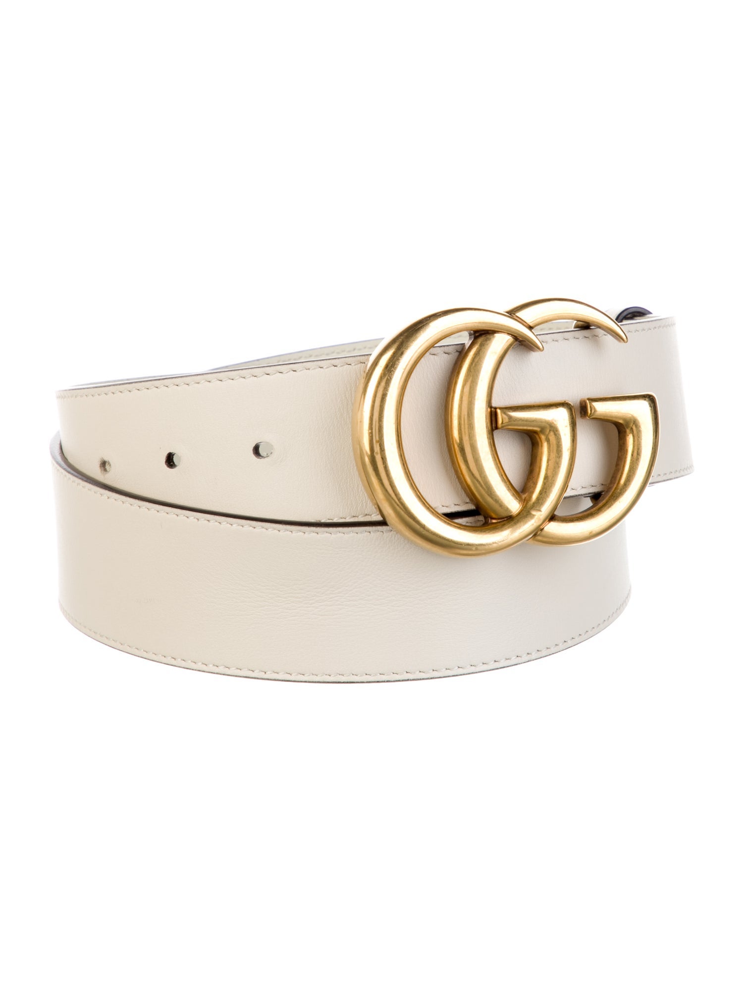 Gucci Double G Logo Leather Belt