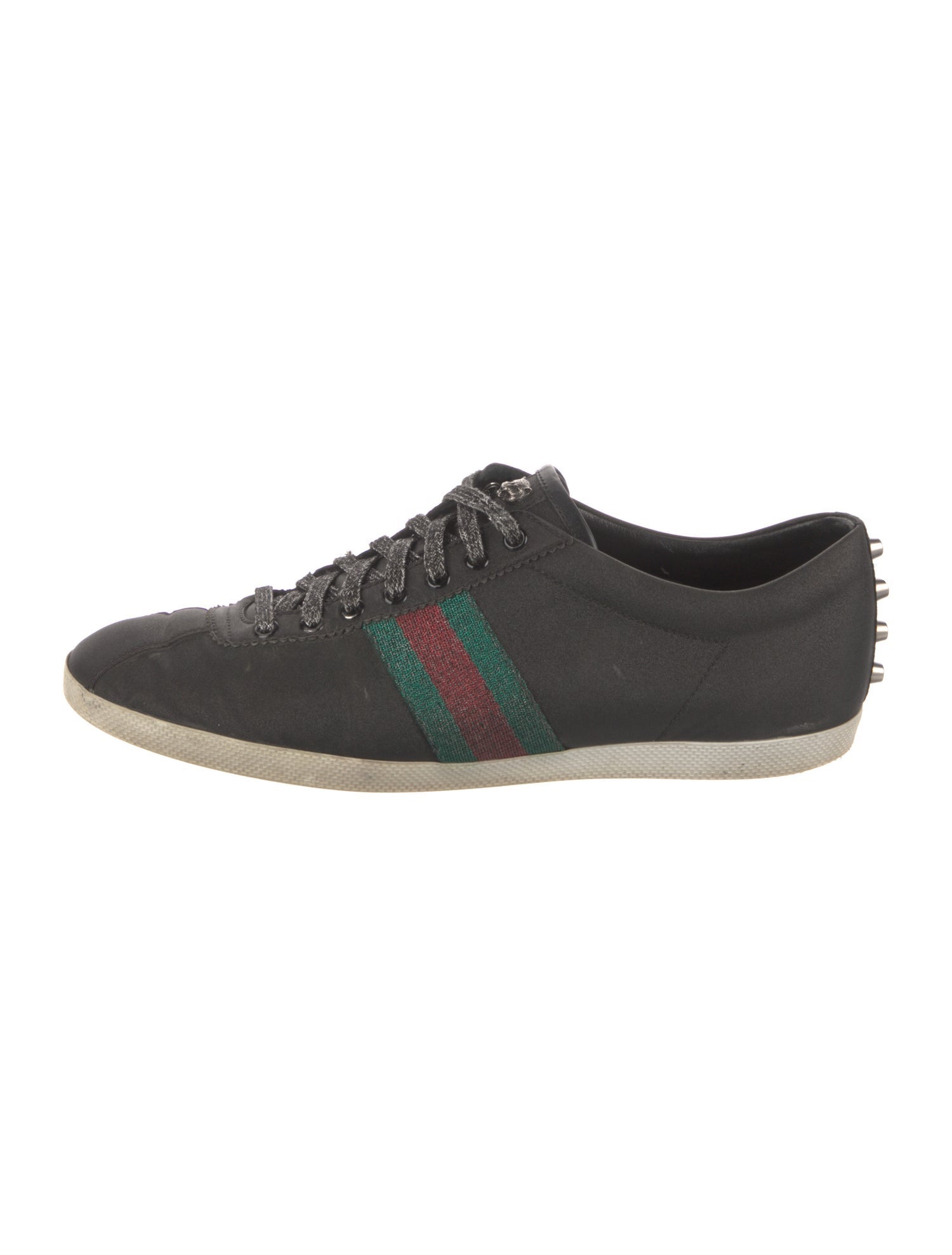 Gucci Web Accent Leather Sneakers