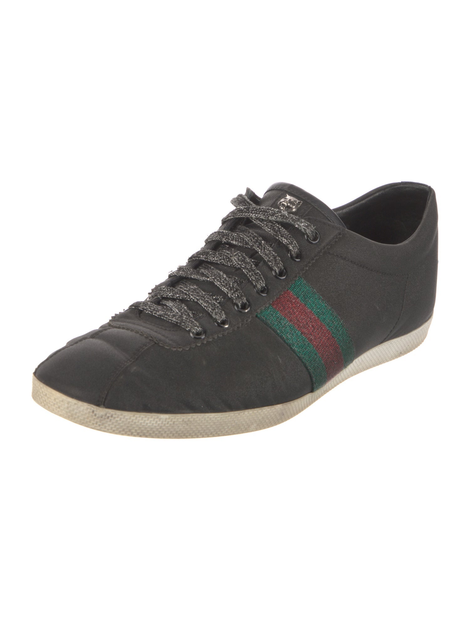 Gucci Web Accent Leather Sneakers