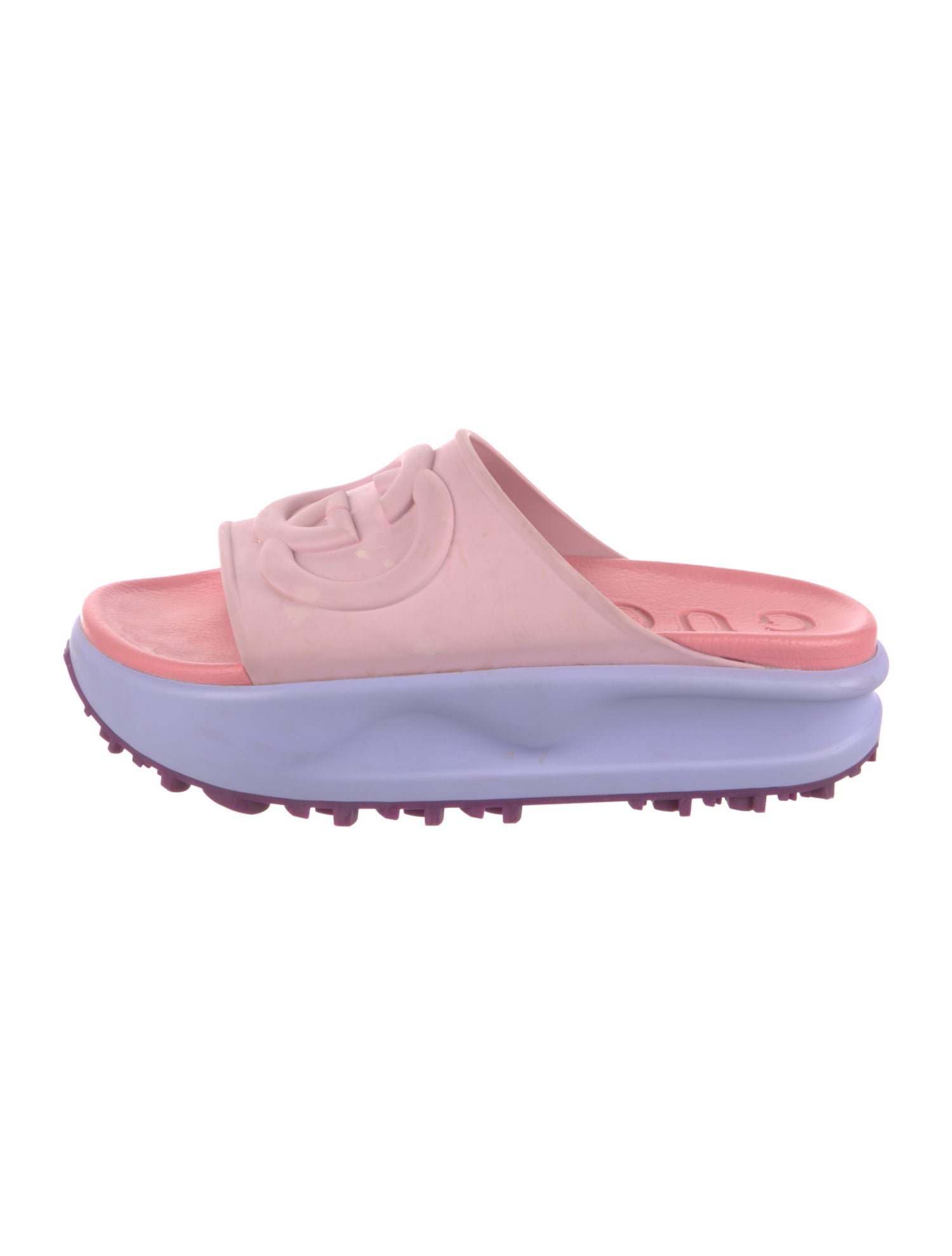 Gucci Interlocking G Logo Rubber Slides