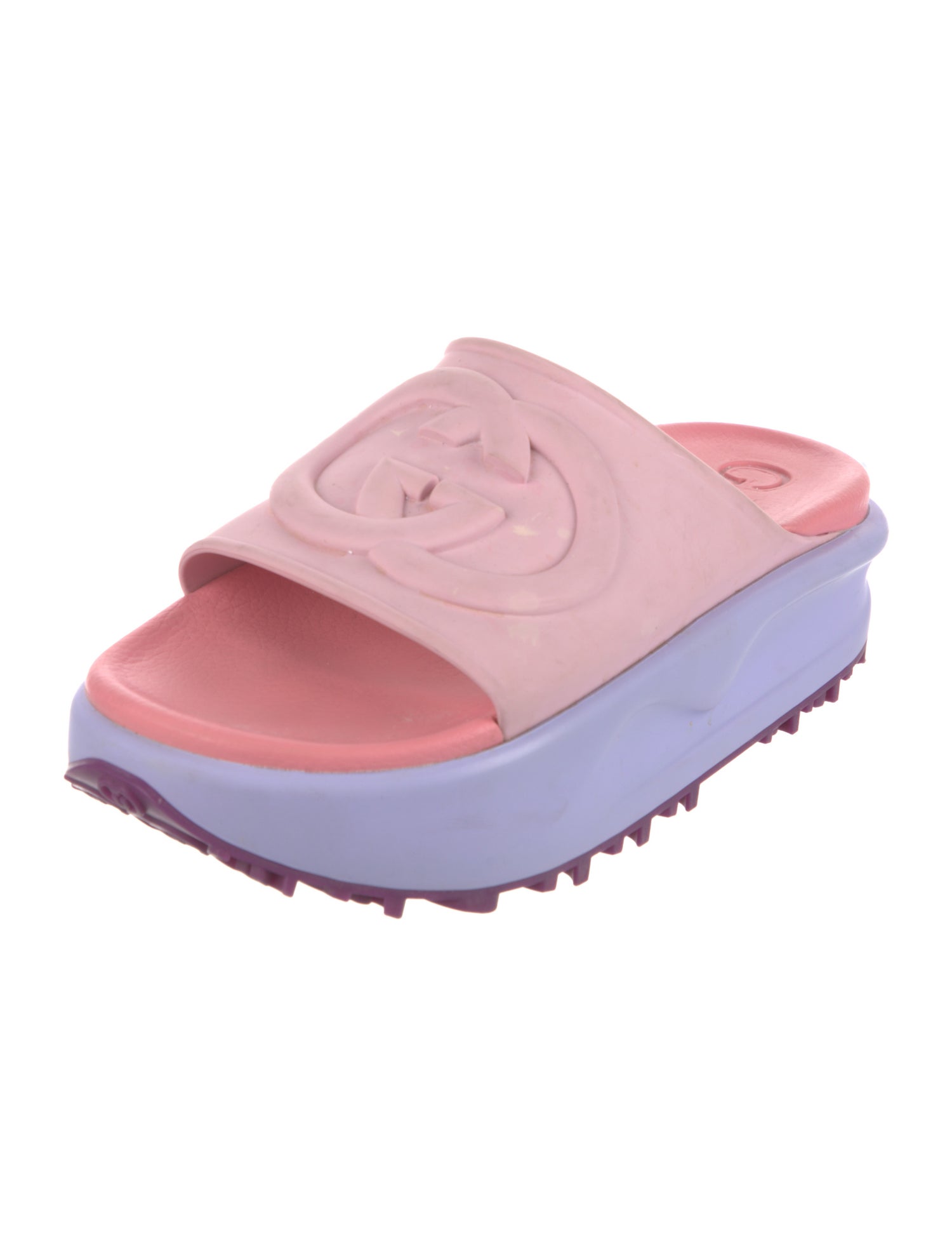 Gucci Interlocking G Logo Rubber Slides