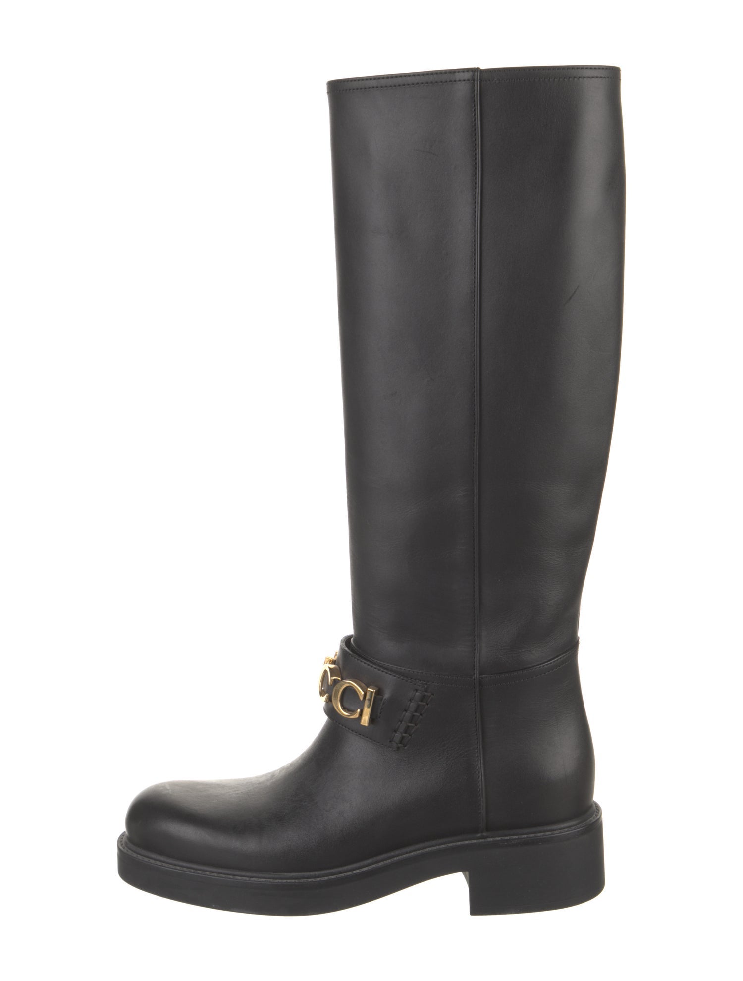 Gucci Leather Riding Boots