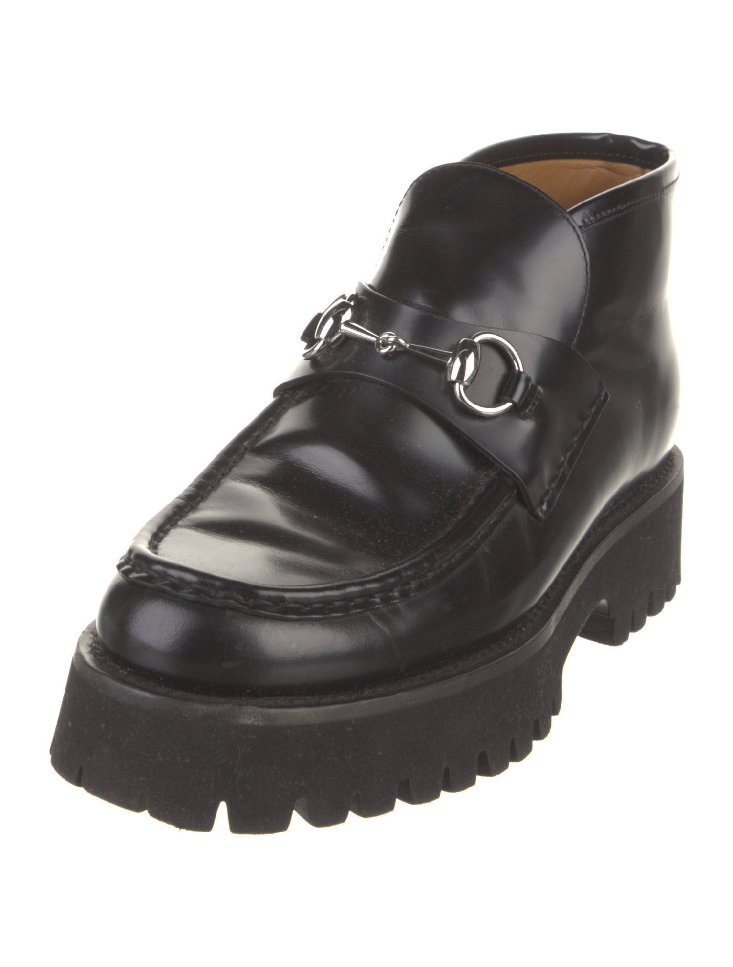 Gucci Horsebit Accent Leather Oxfords