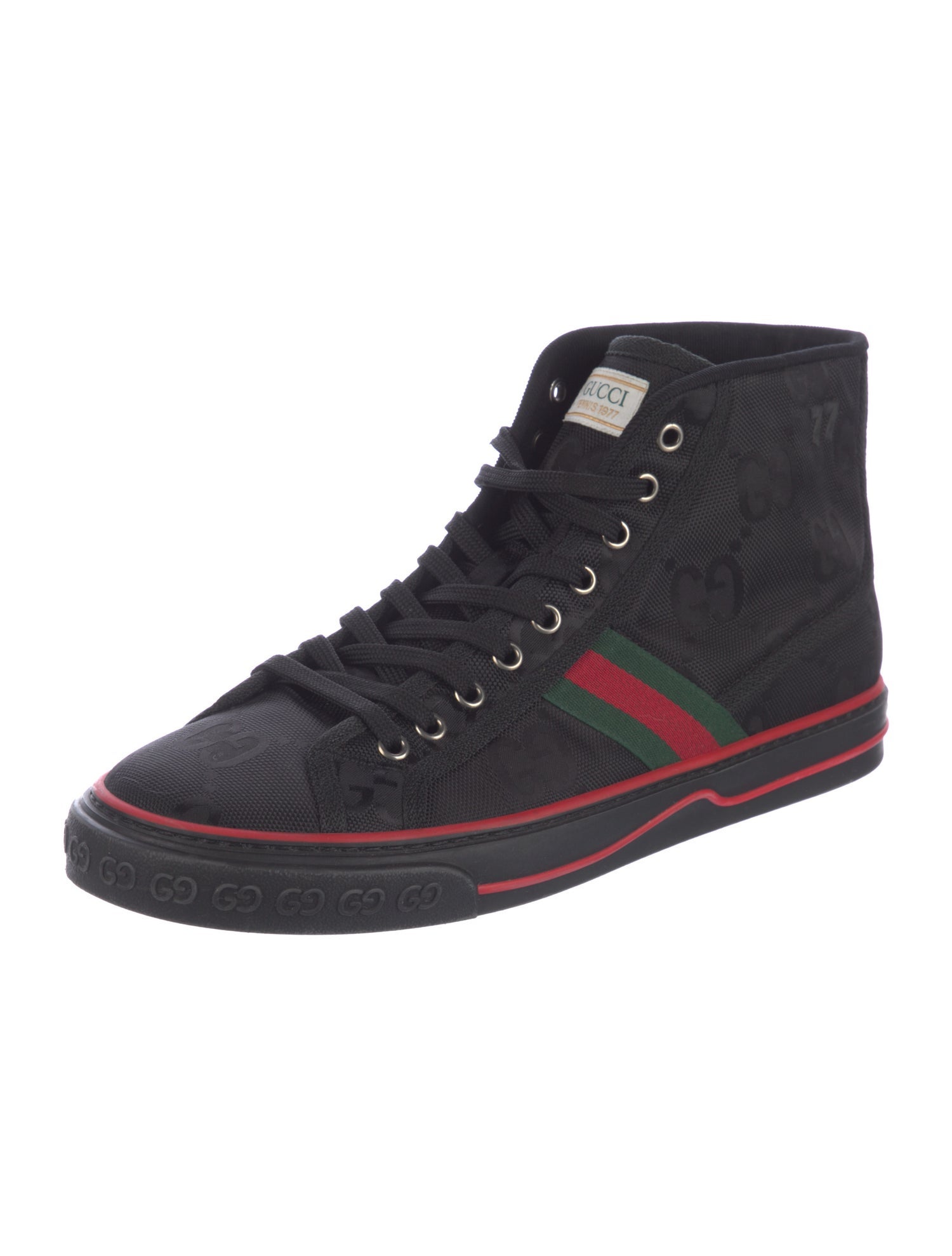 Gucci Web Accent Canvas Sneakers