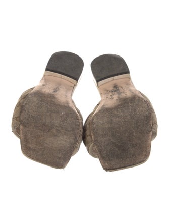 Gucci Quilted Pattern Canvas Slides